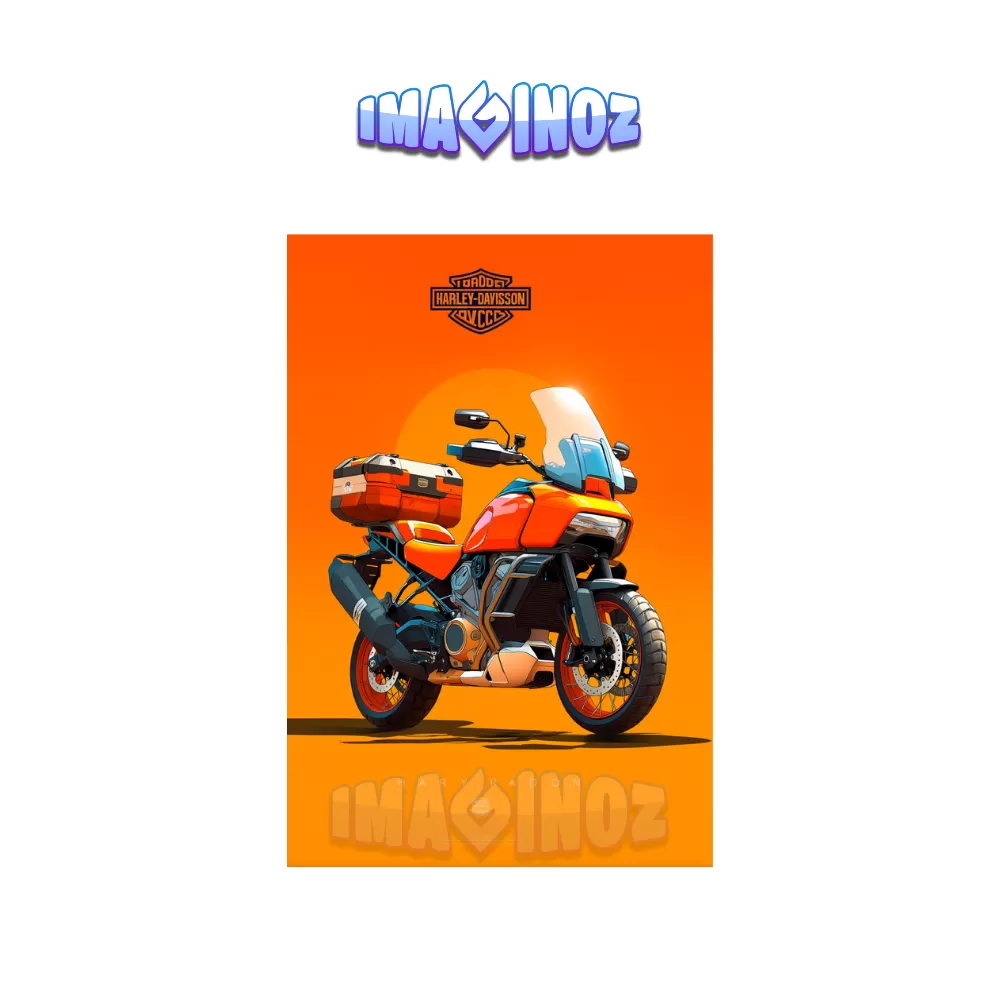 Harley-Davidson Adventure Touring Bike Poster A4 | Premium Wall Art