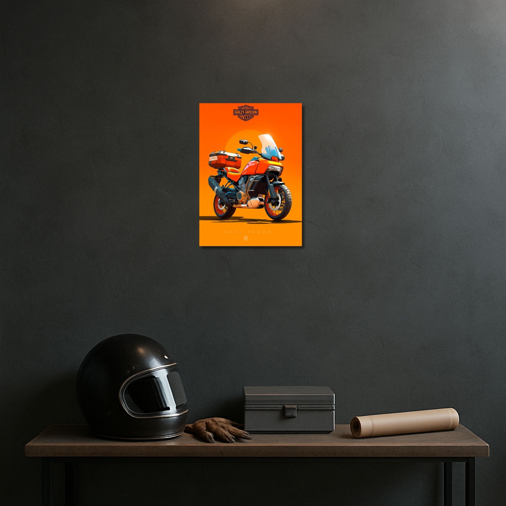 Harley-Davidson Adventure Touring Bike Poster A4 | Premium Wall Art image 2