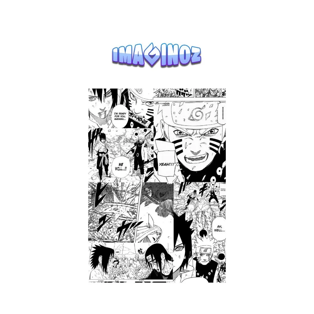 Naruto Sasuke Manga Panel Anime Poster A5