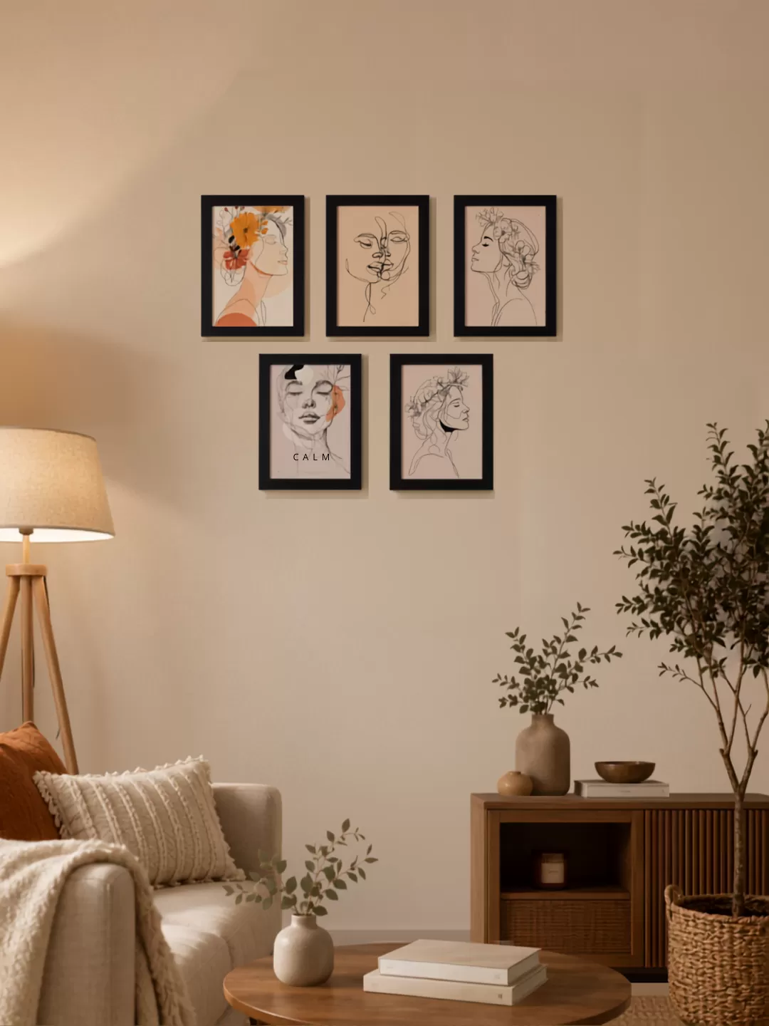 Imaginoz Minimalist Women Line Art Frame Set | A5 Size | Glossy Finish | Pack of 5 | Aesthetic Gallery Wall Decor  Short Descrip - imaginoz-minimalist-women-line-art-frame-set-a5-size-glossy-finish-pack-of-5-aesthetic-gallery-wall-decor-short-descrip_1784696114_ov5vad