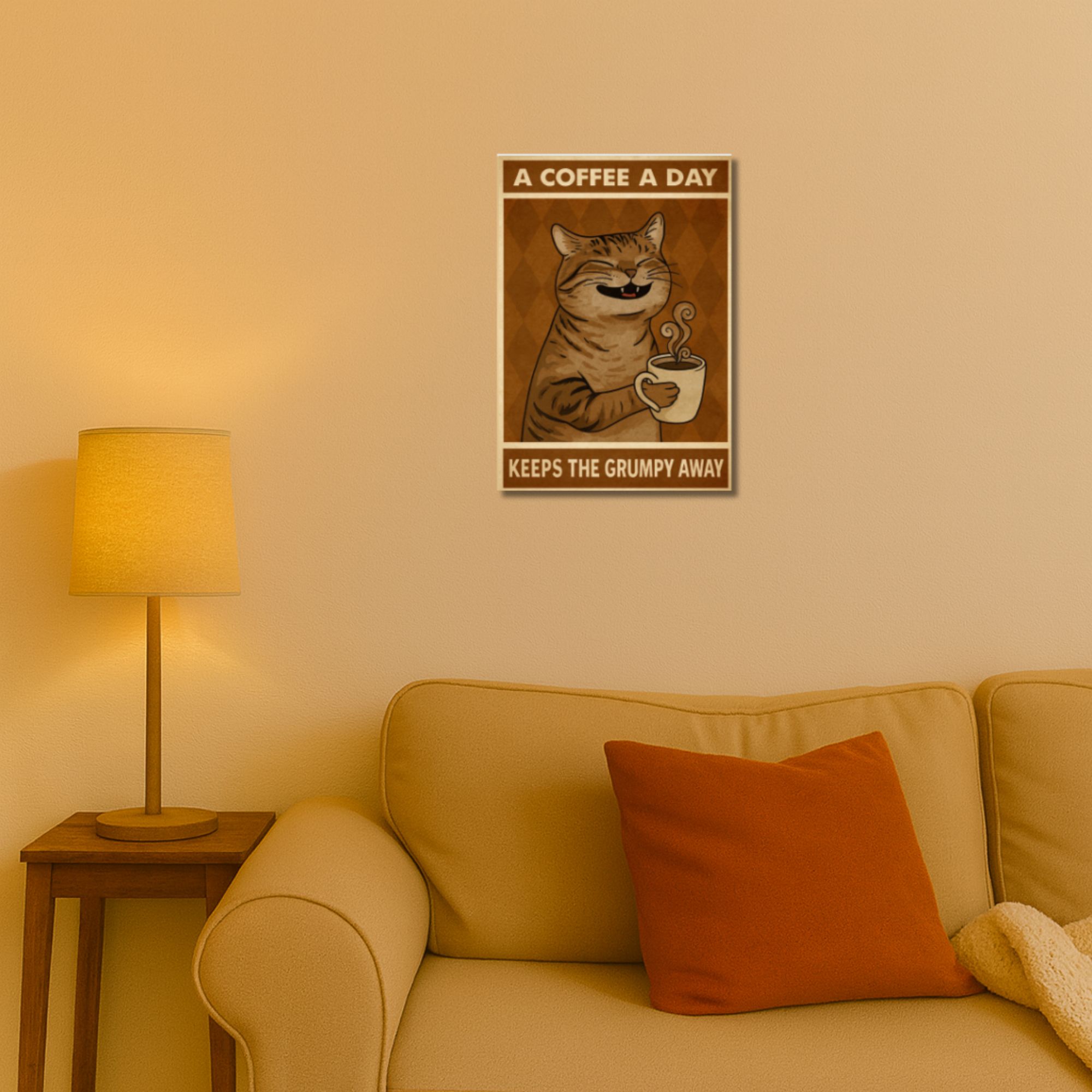 A Coffee A Day Keeps The Grumpy Away Poster A4 image 2