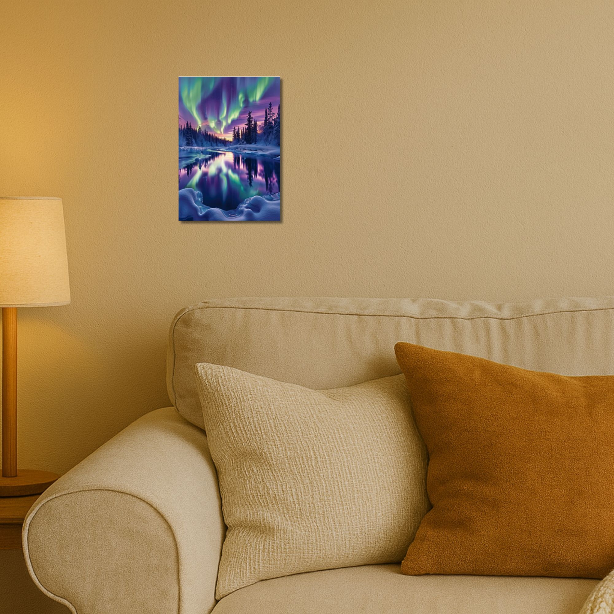 Aurora Borealis Reflection Poster A4 image 2