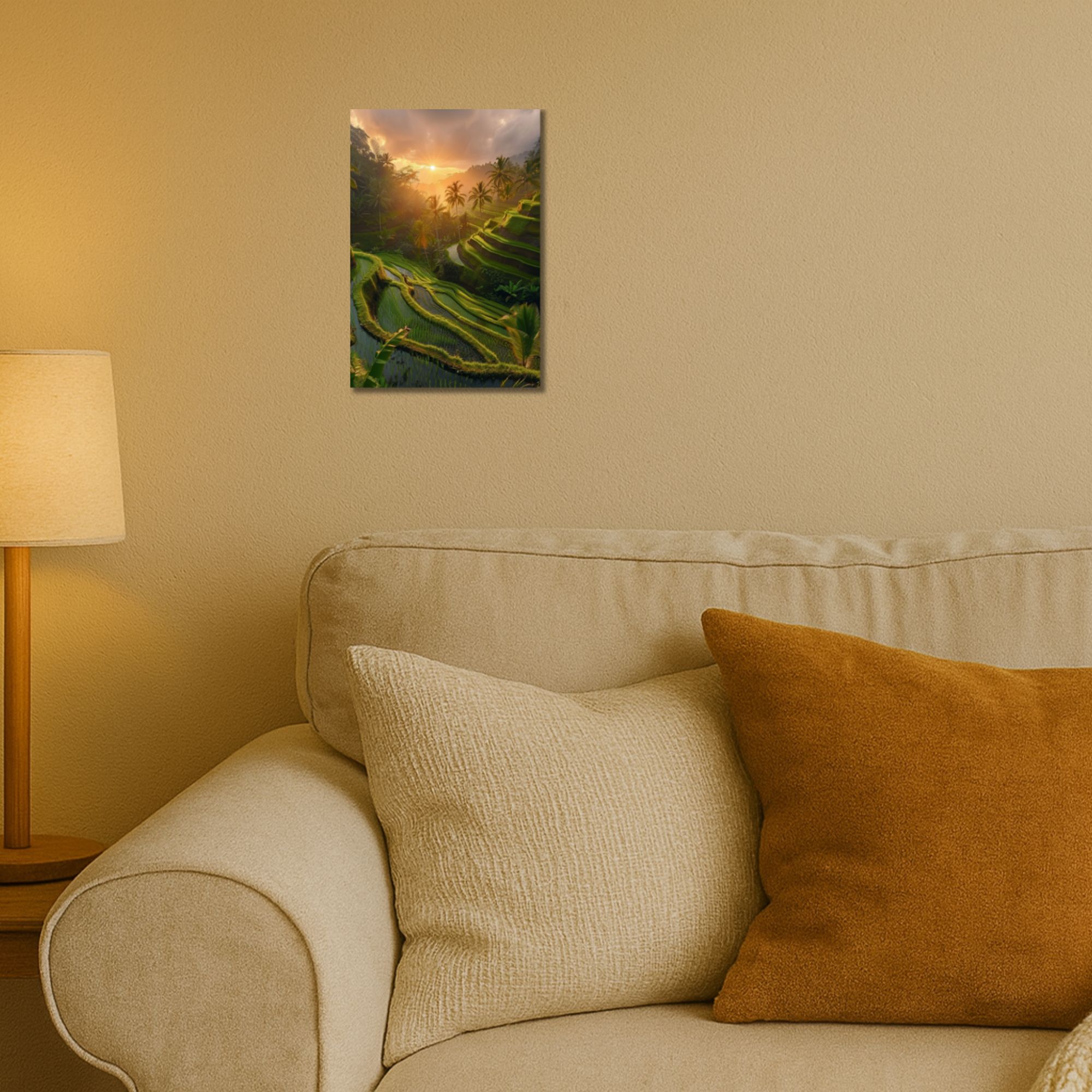 Bali Rice Terraces Sunrise Poster A4 image 2