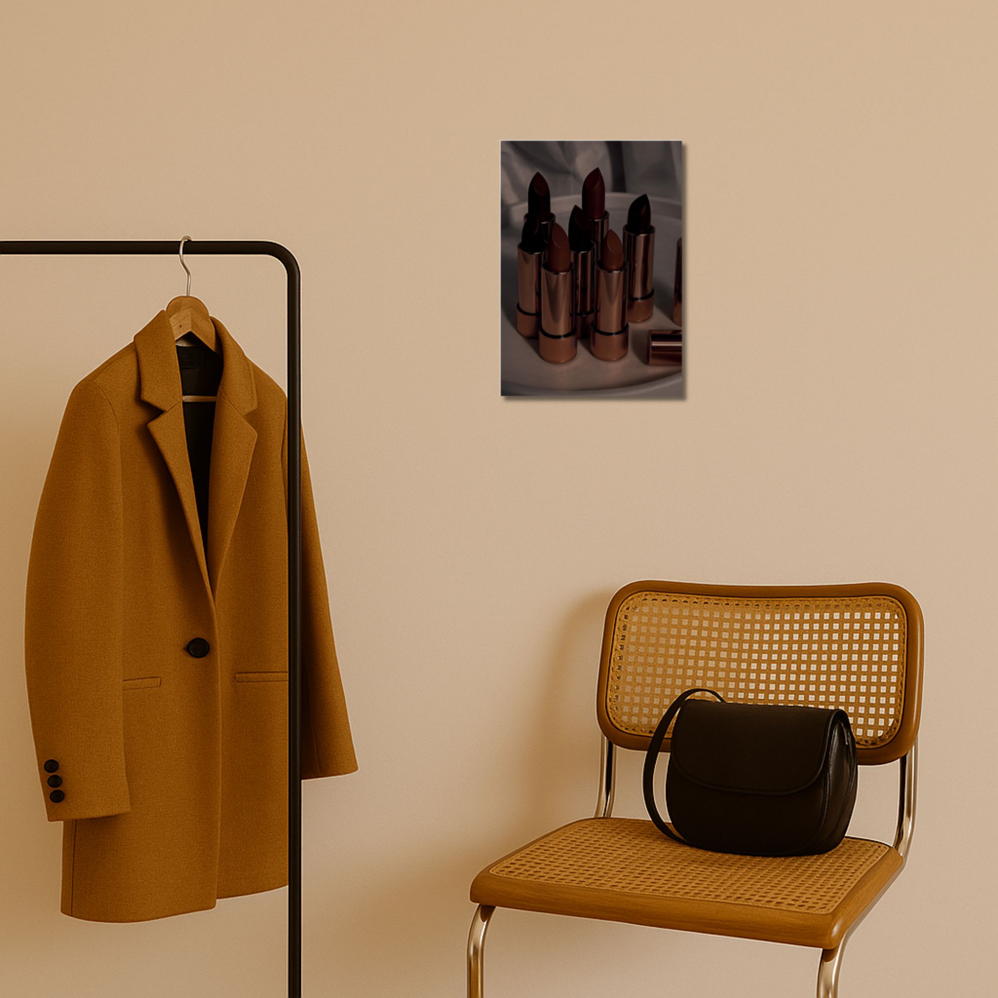 Brown Lipstick Aesthetic Poster A4 image 2