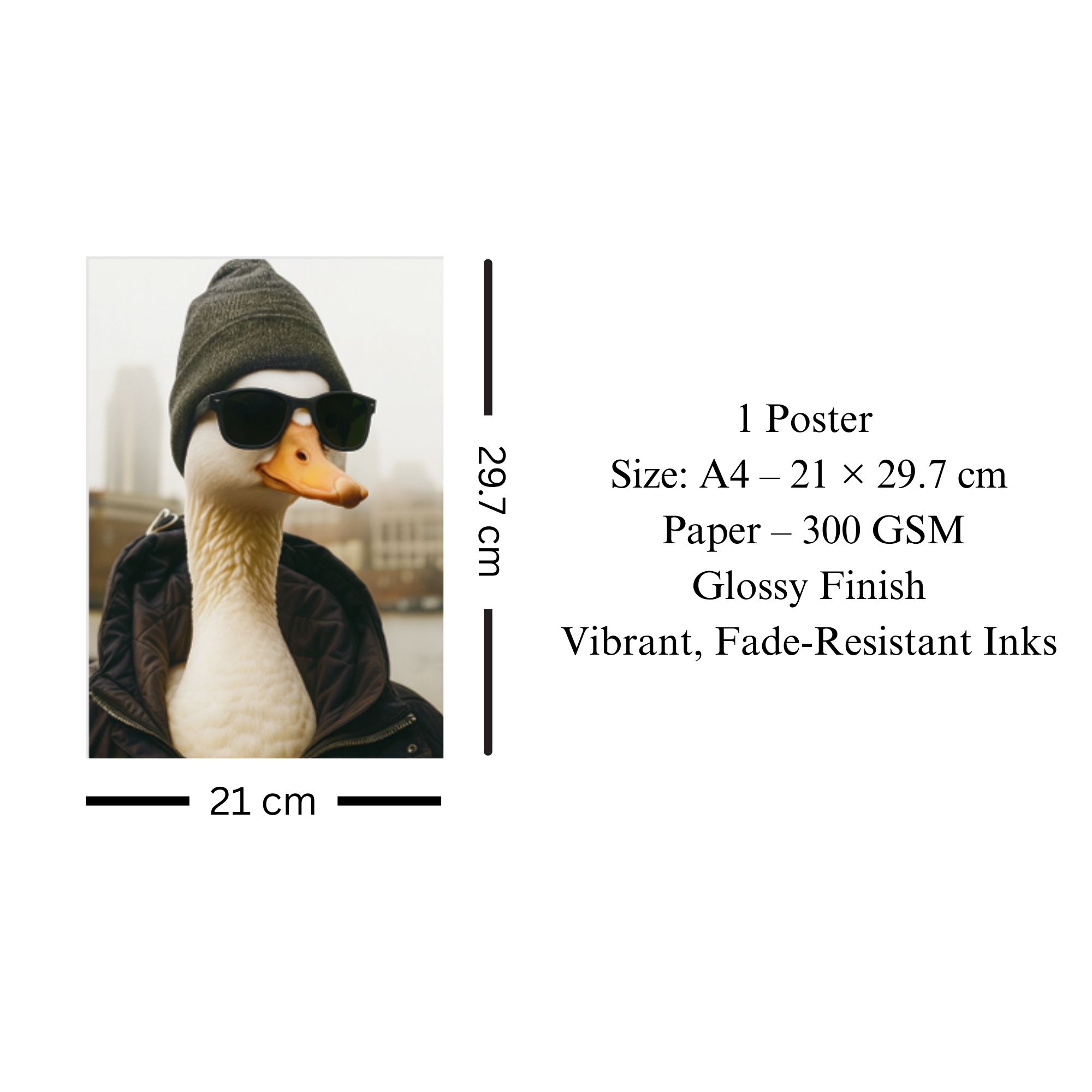 Cool Duck Poster A4 image 3