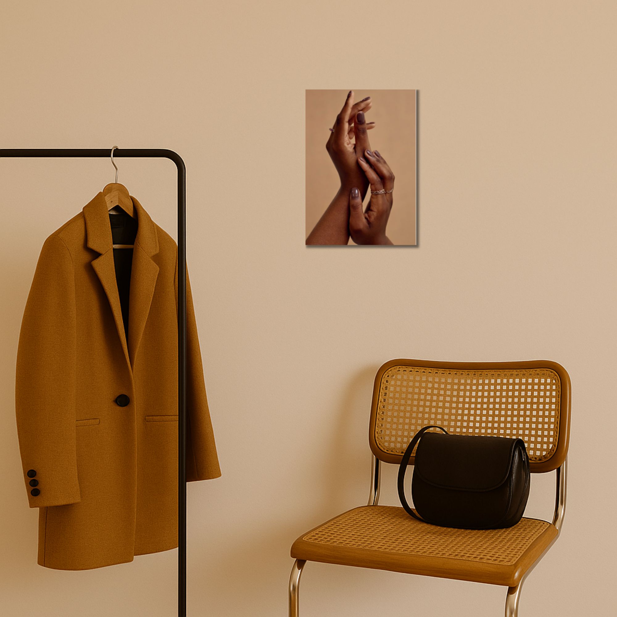 Elegant Brown Hands Poster A4 image 2