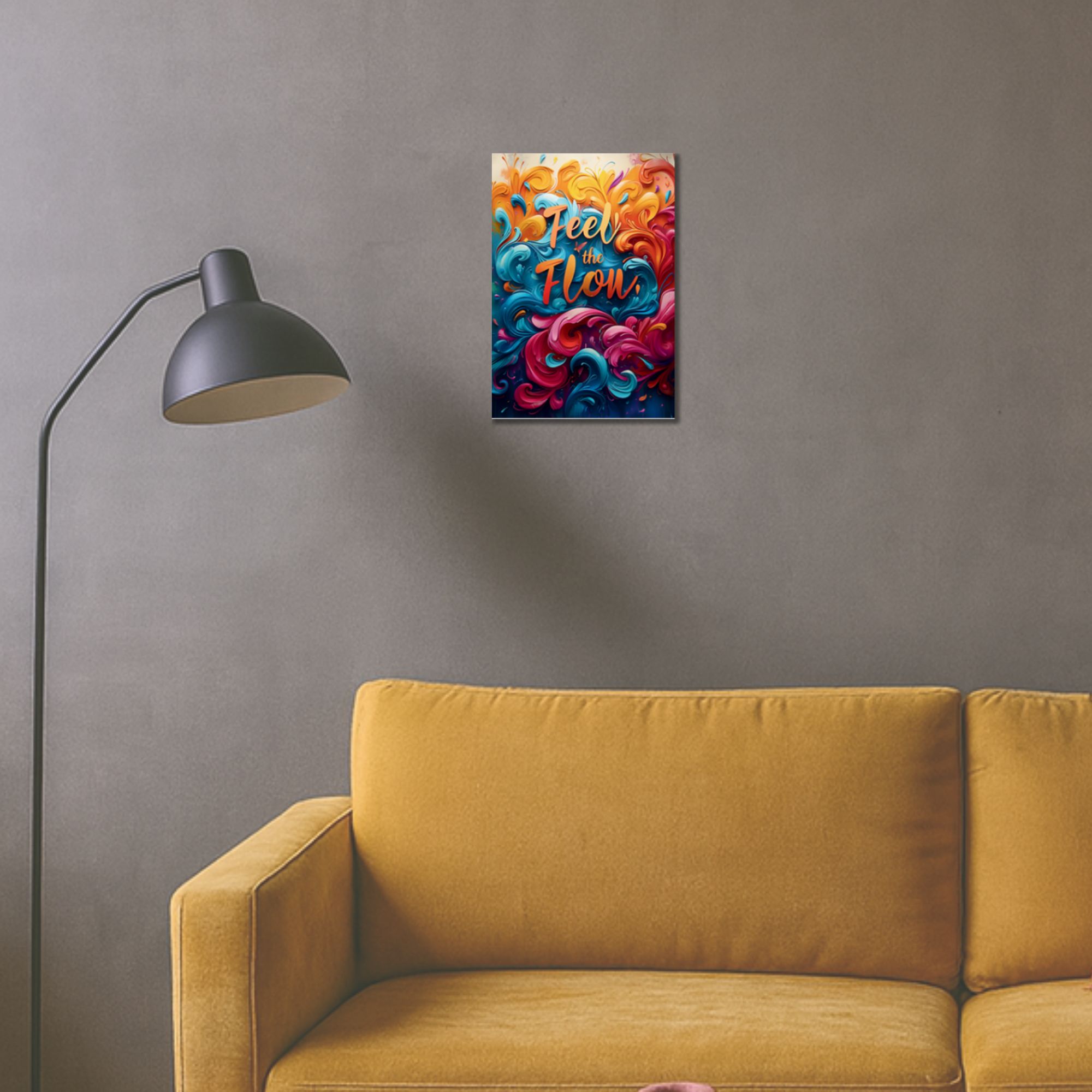 Feel the Flow Abstract Poster A4 image 2