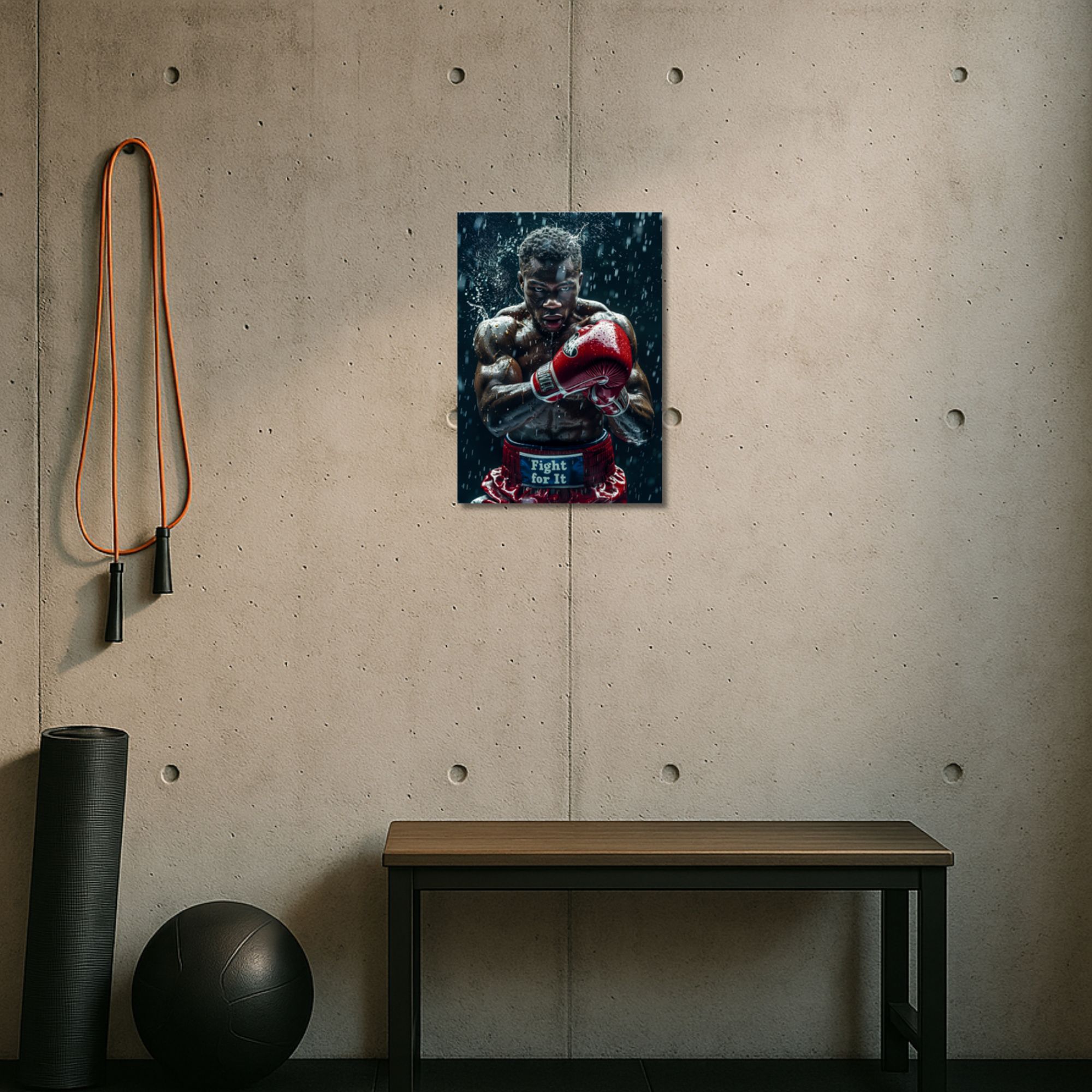 Fight for It Boxing Gym Poster A4 image 2