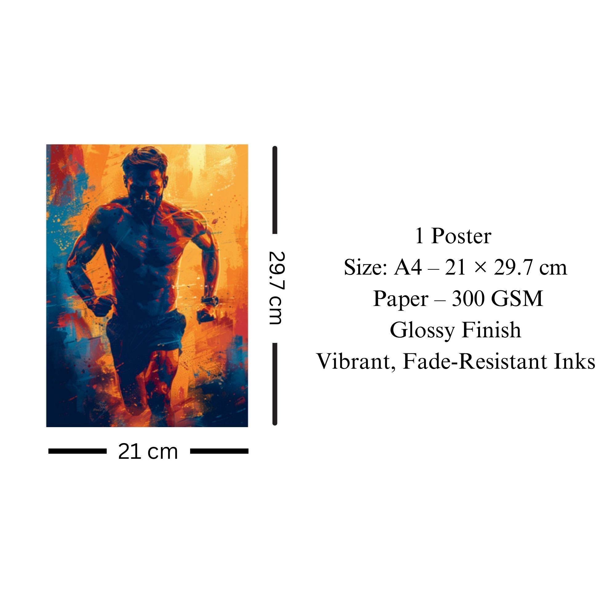Fire & Grit Gym Poster A4 image 3