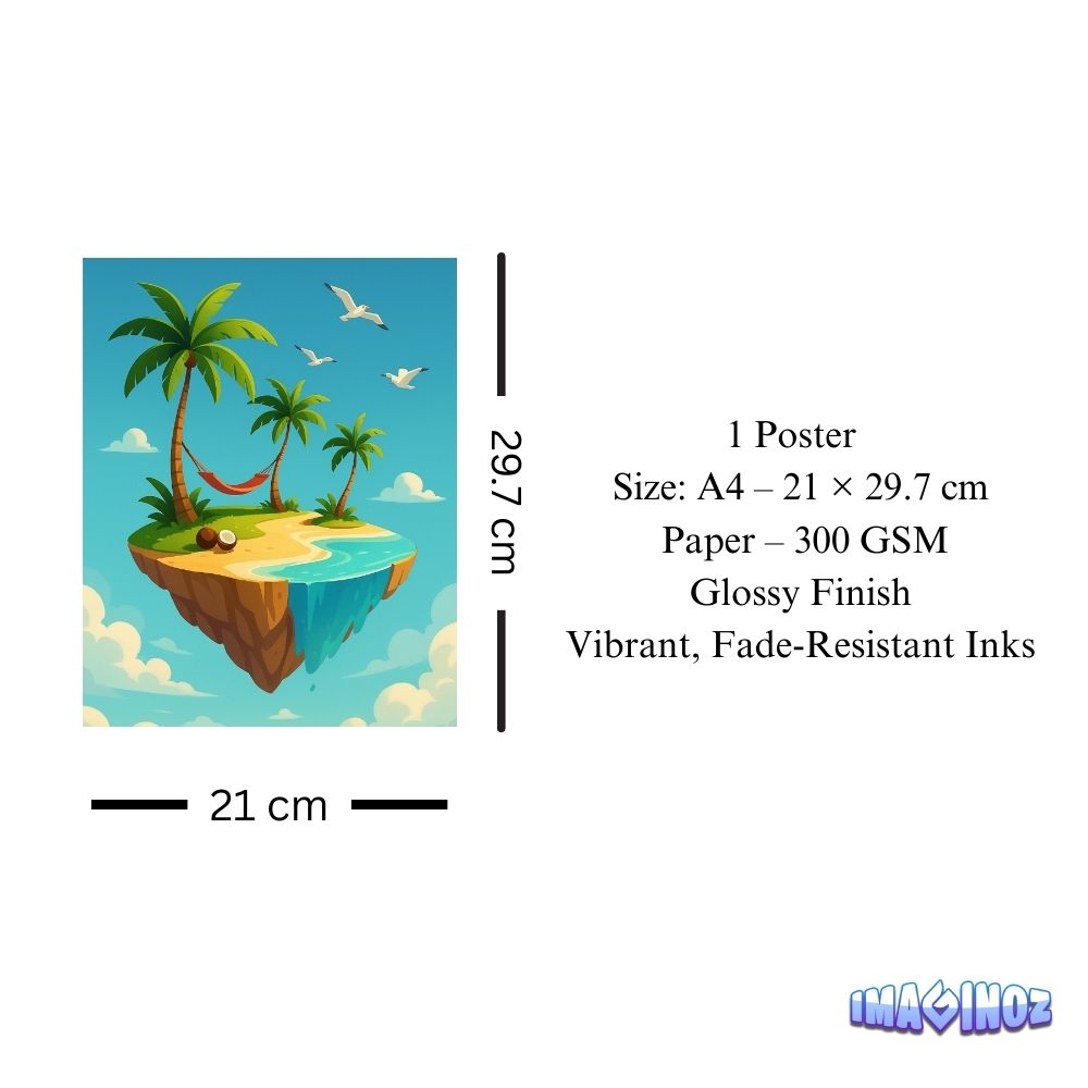 Floating Island Poster A4 image 3
