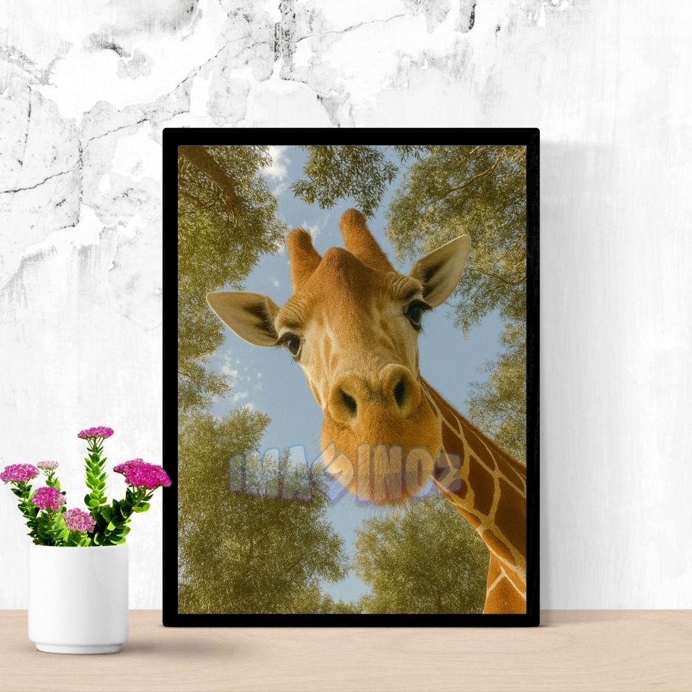 Giraffe Close-Up Poster A4 image 2