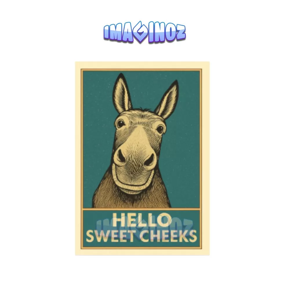 Hello Sweet Cheeks Poster A4