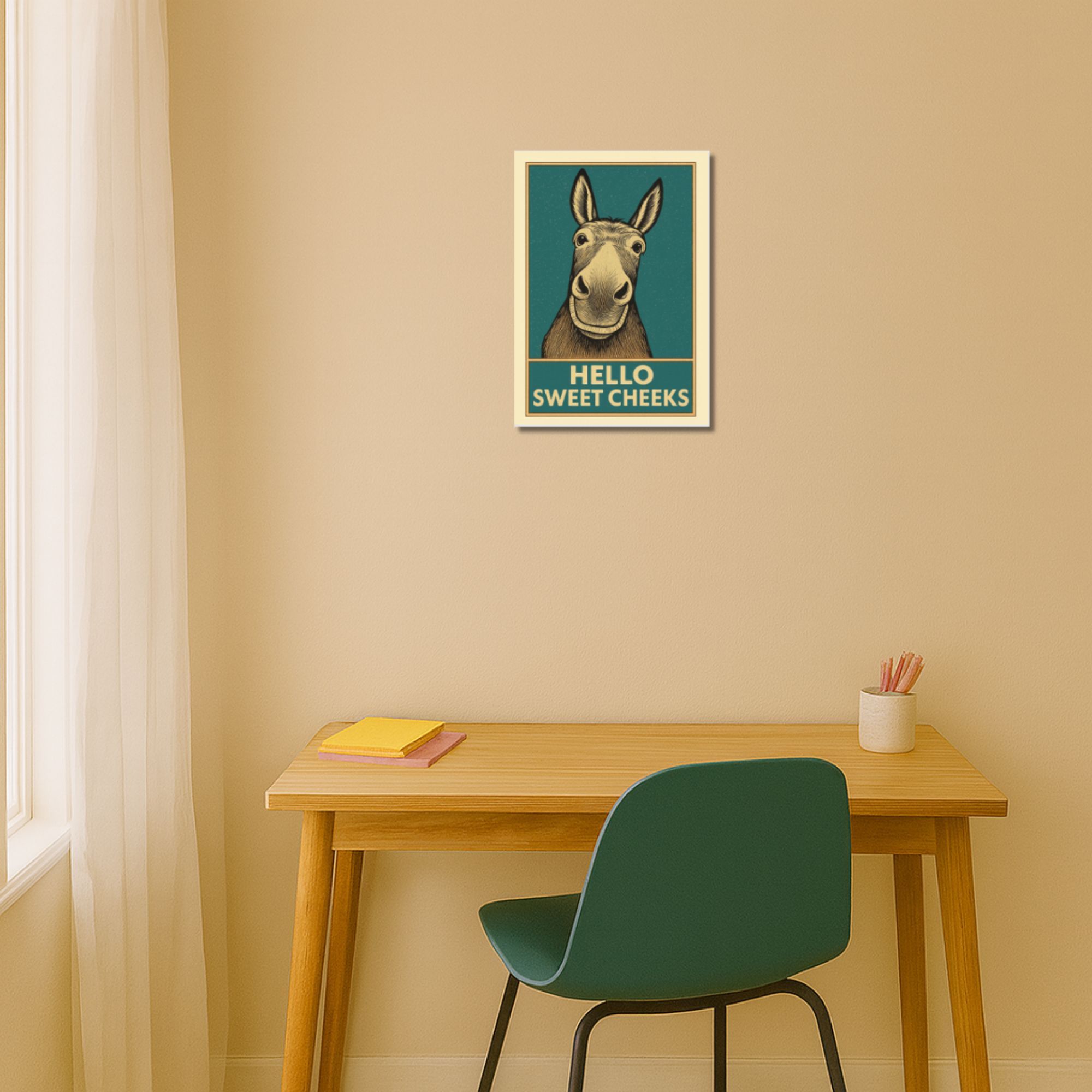 Hello Sweet Cheeks Poster A4 image 2