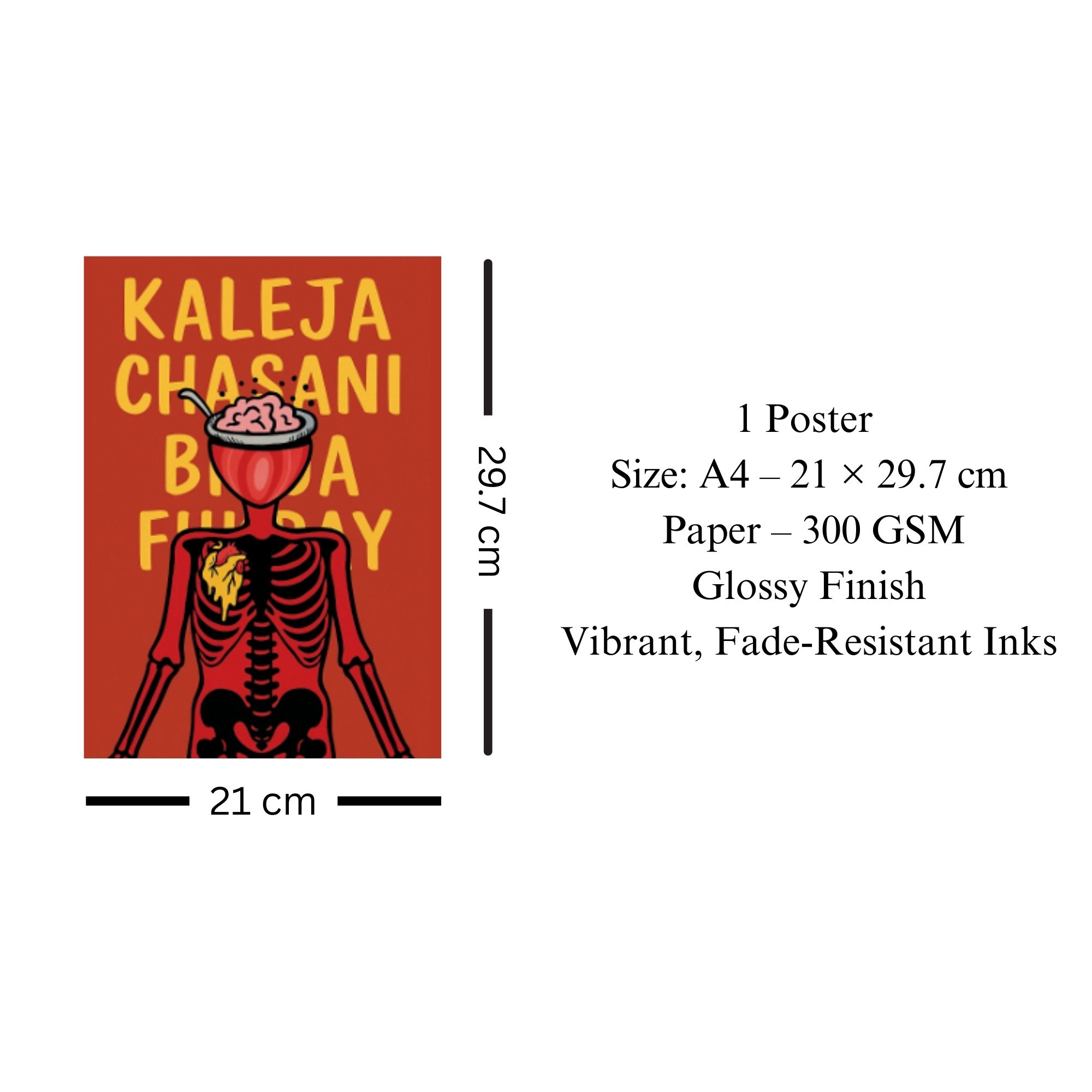 Kaleja Chasani Poster A4 image 3