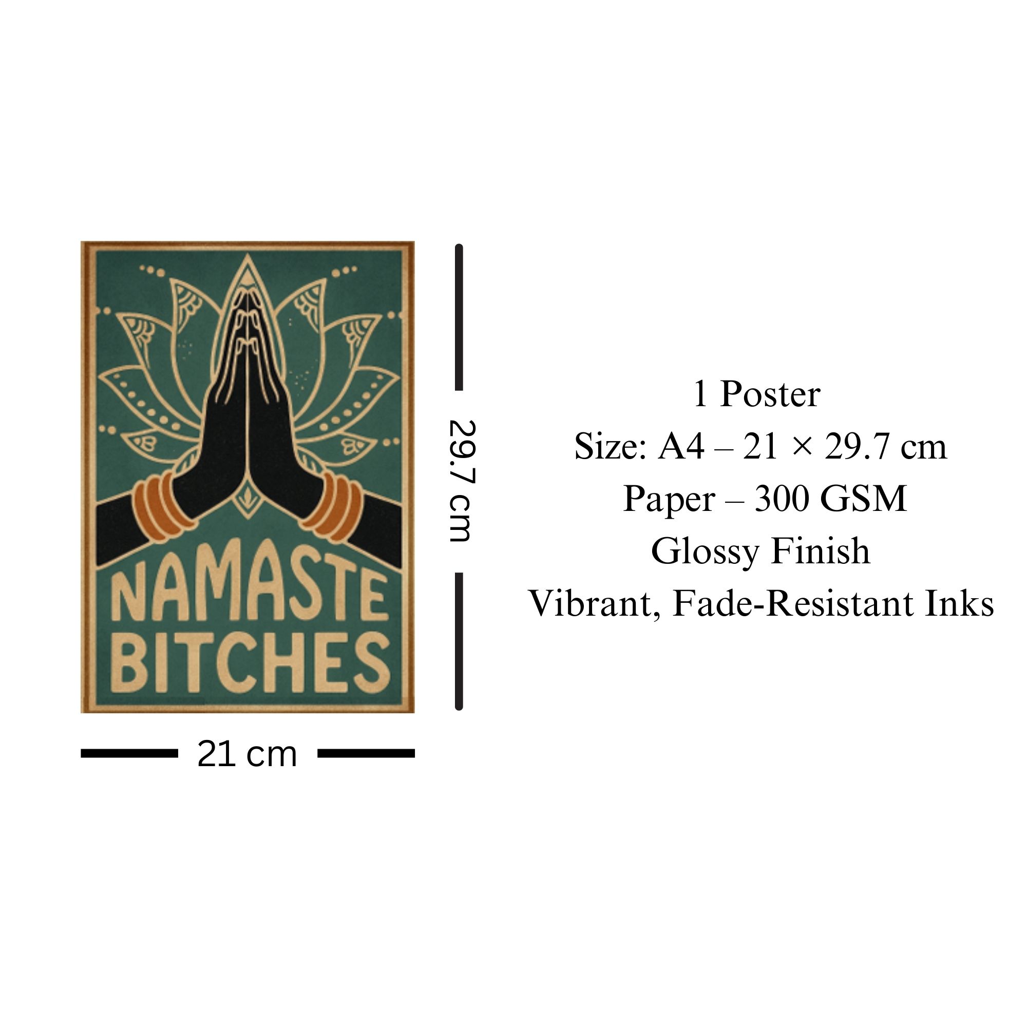 Namaste Bitches Poster A4 image 3
