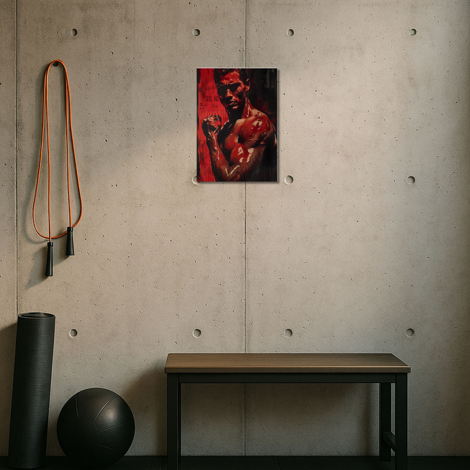 No Pain No Gain Gym Poster A4 image 2