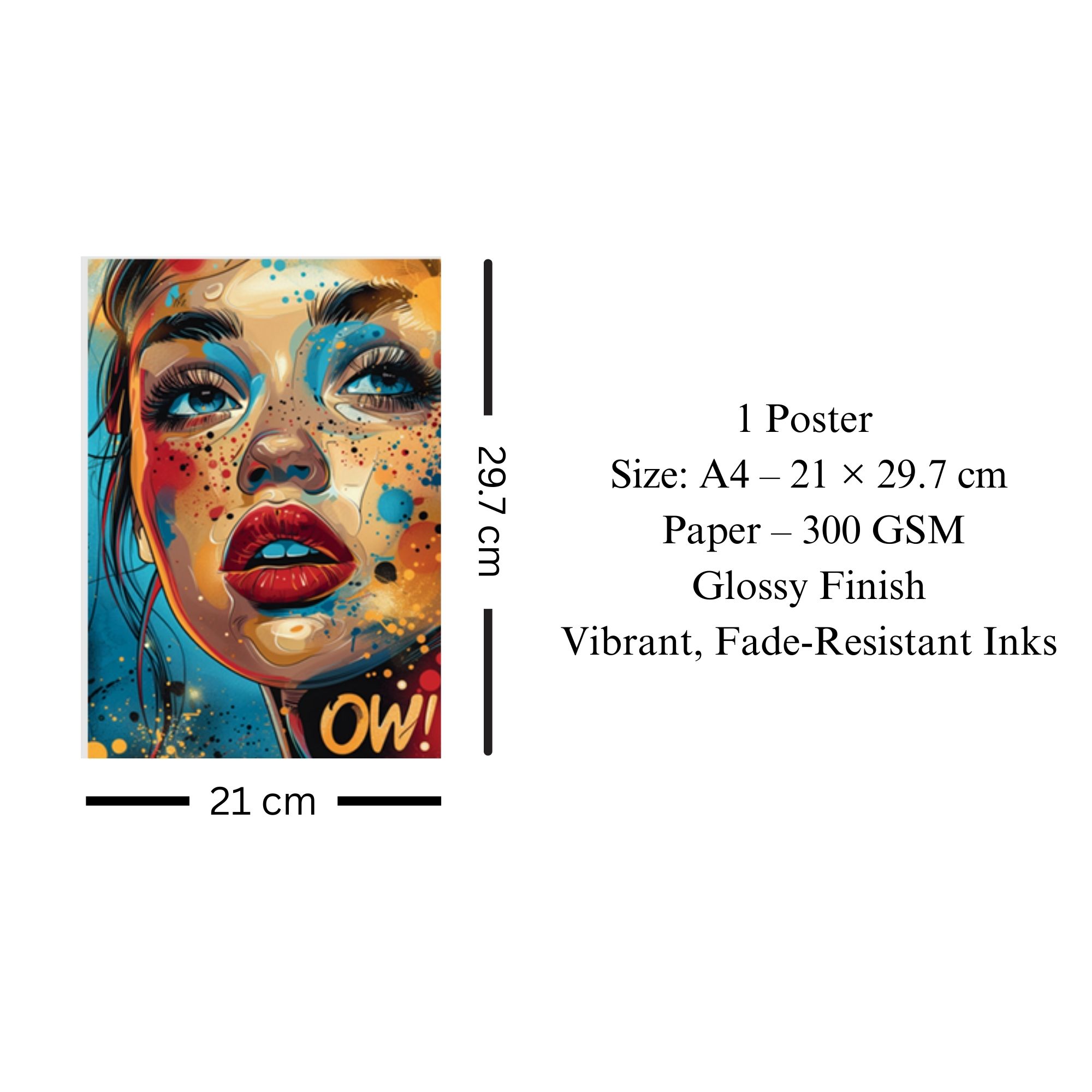 Pop Art Portrait Poster A4 image 3