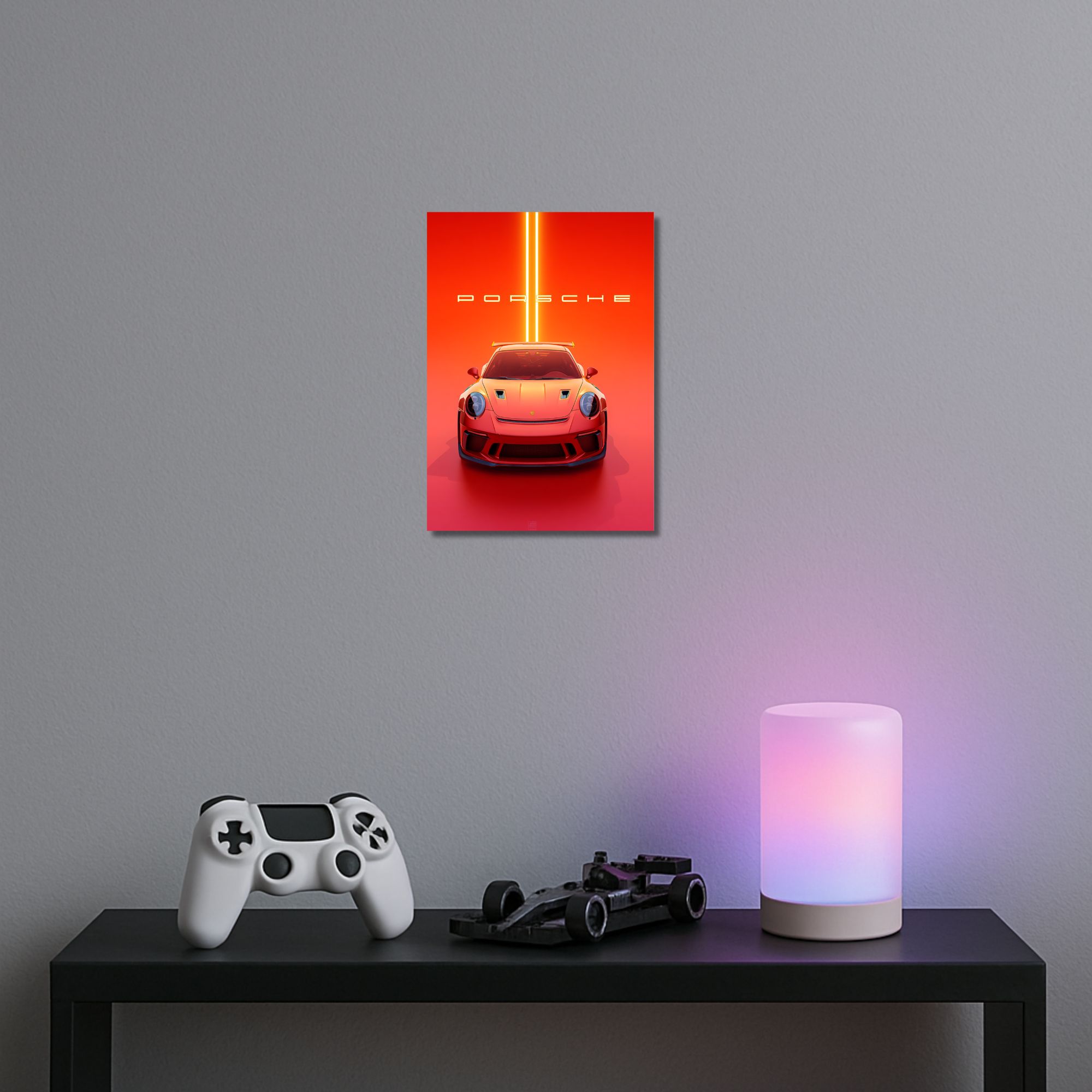 Porsche GT Poster A4 | Red Supercar Wall Art image 2