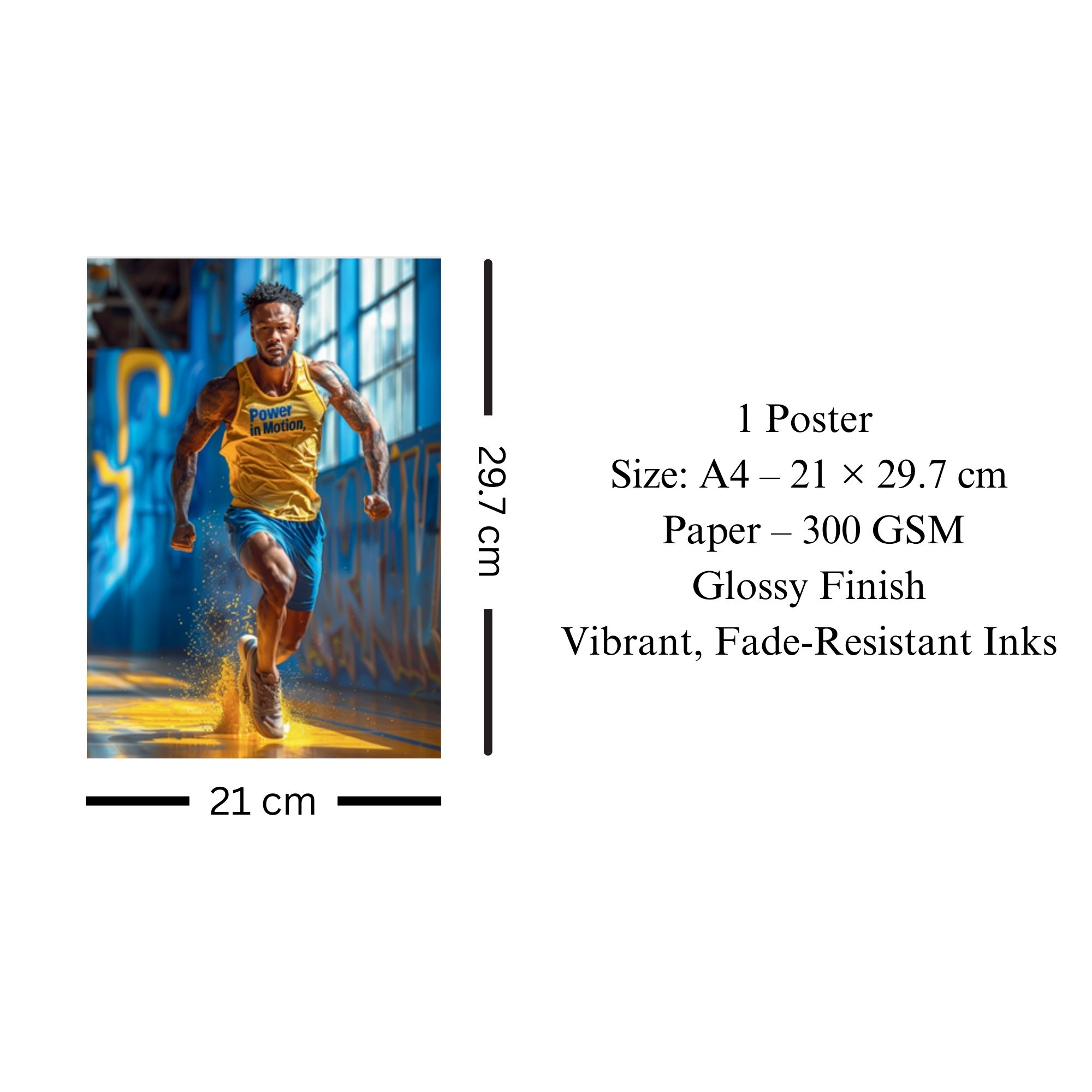 Power in Motion Gym Poster A4 image 3