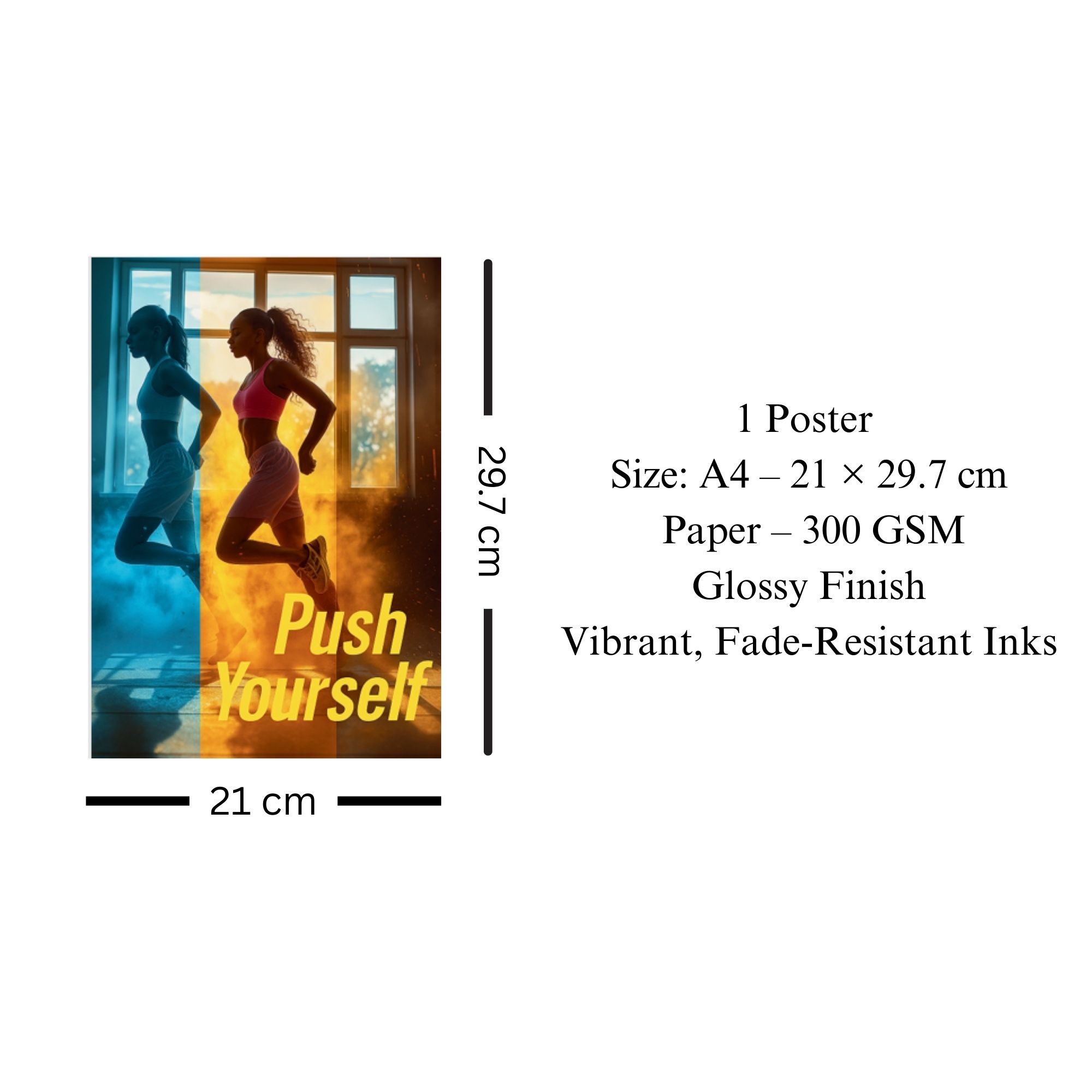 Push Yourself Gym Poster A4 image 3