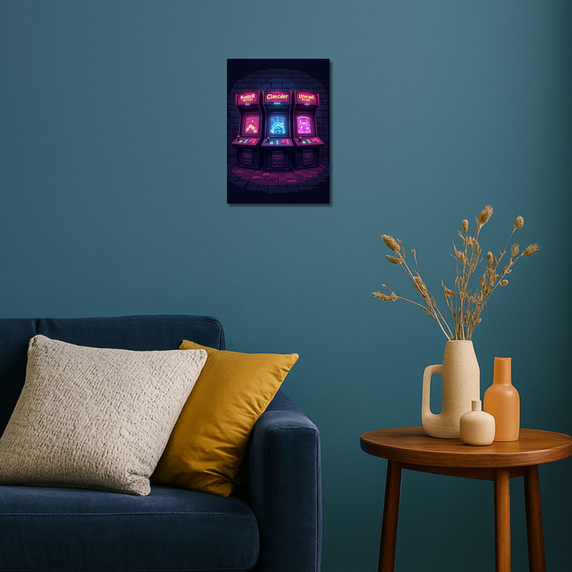 Retro Arcade Machines Poster A4 image 2