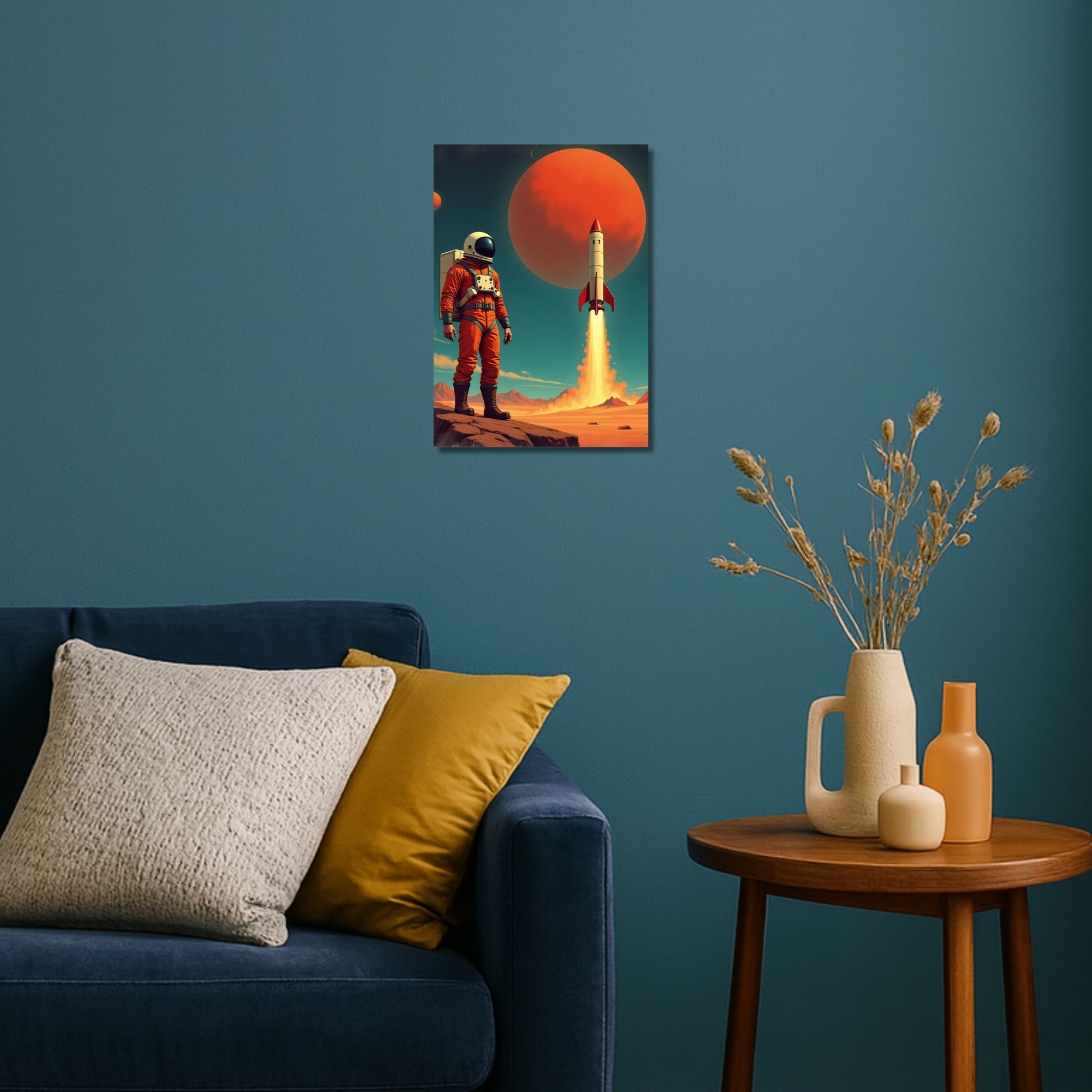 Retro Space Explorer Poster A4 image 2