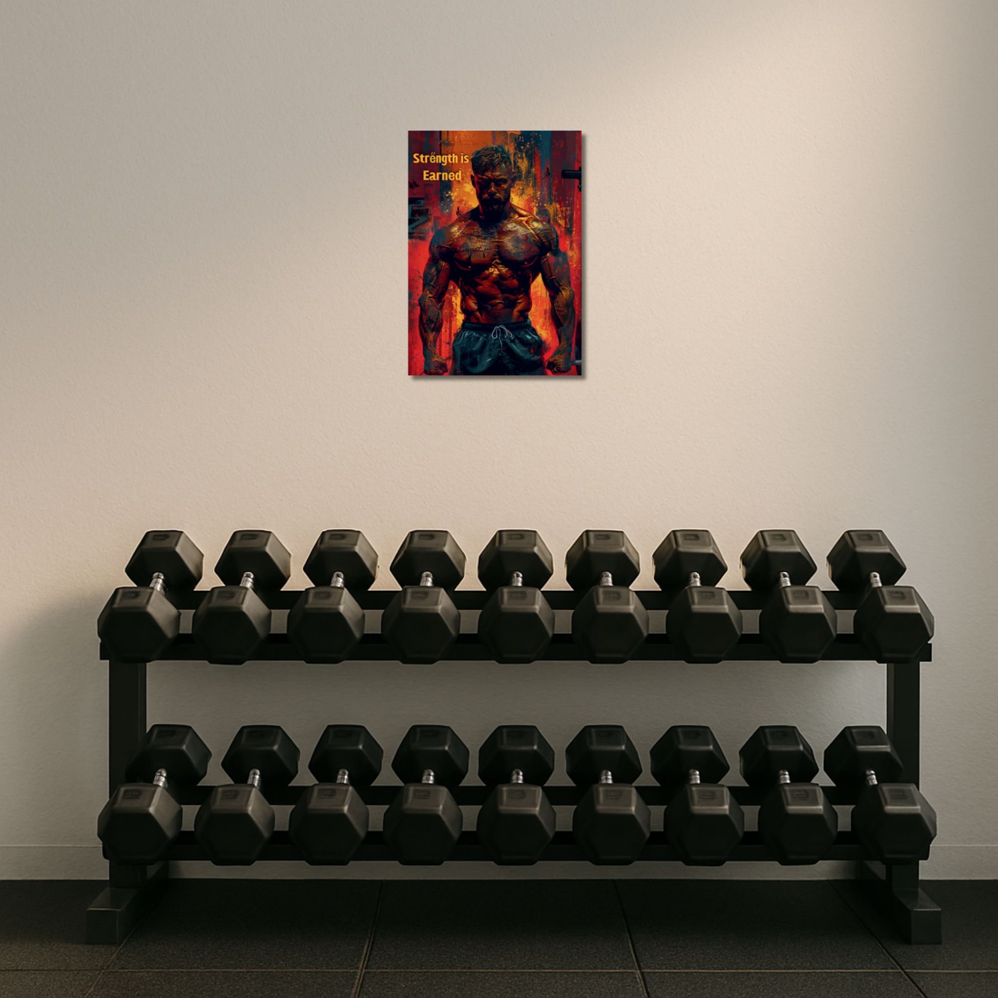 Strength is Earned Gym Poster A4 image 2