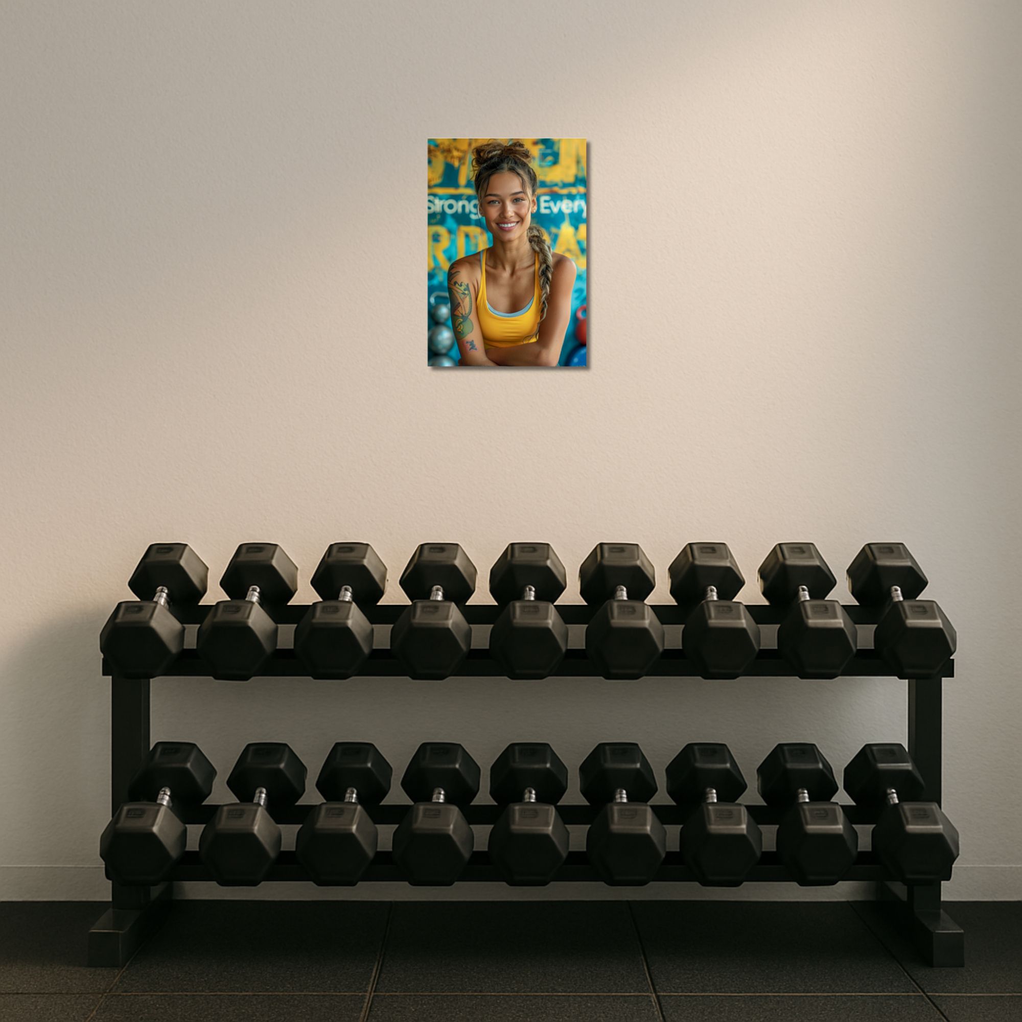 Strong & Confident Gym Poster A4 image 2