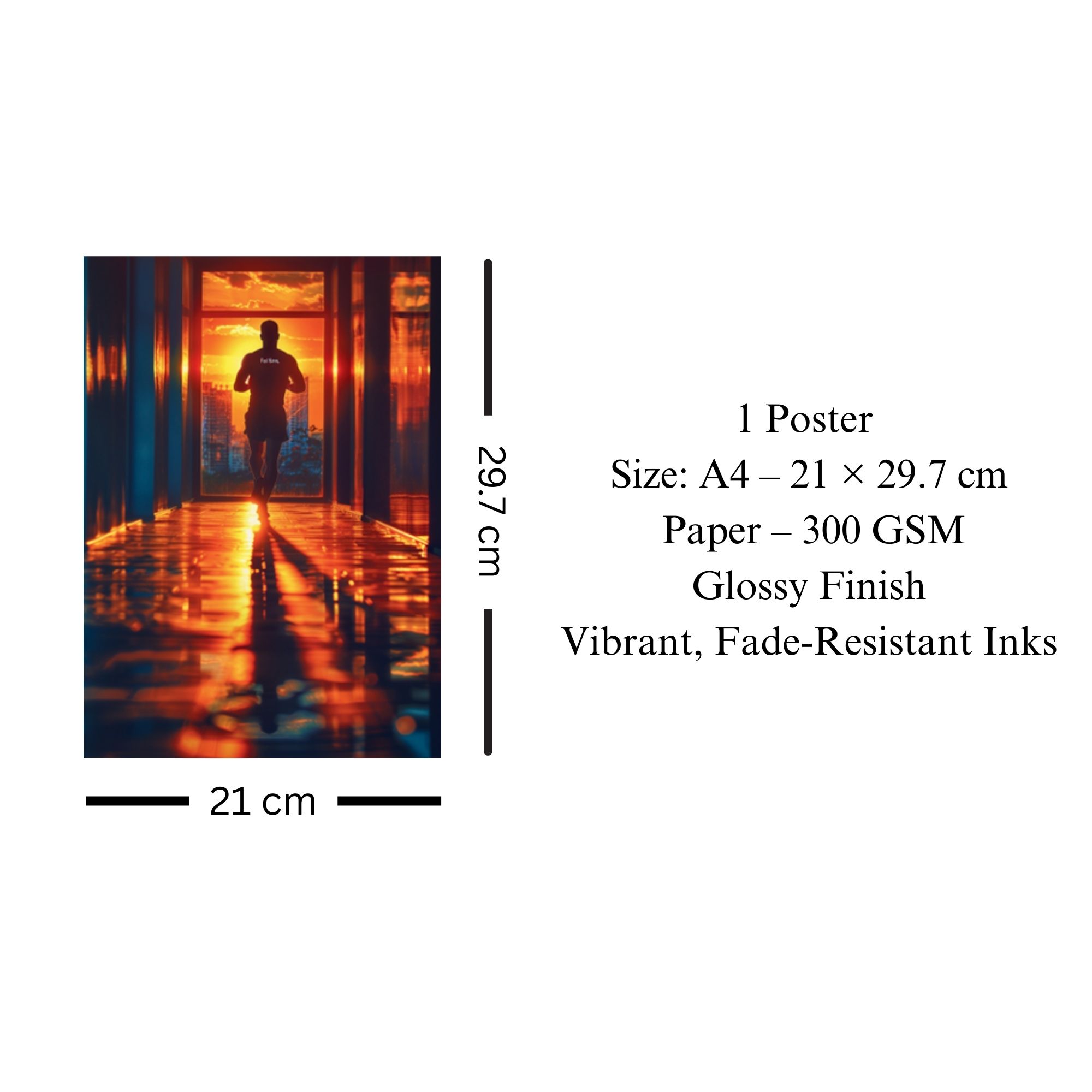Sunrise Discipline Gym Poster A4 image 3