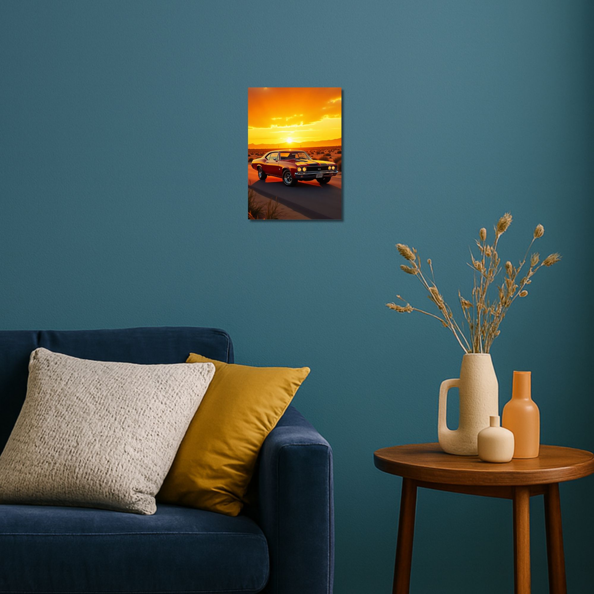 Sunset Muscle Car Poster A4 image 2