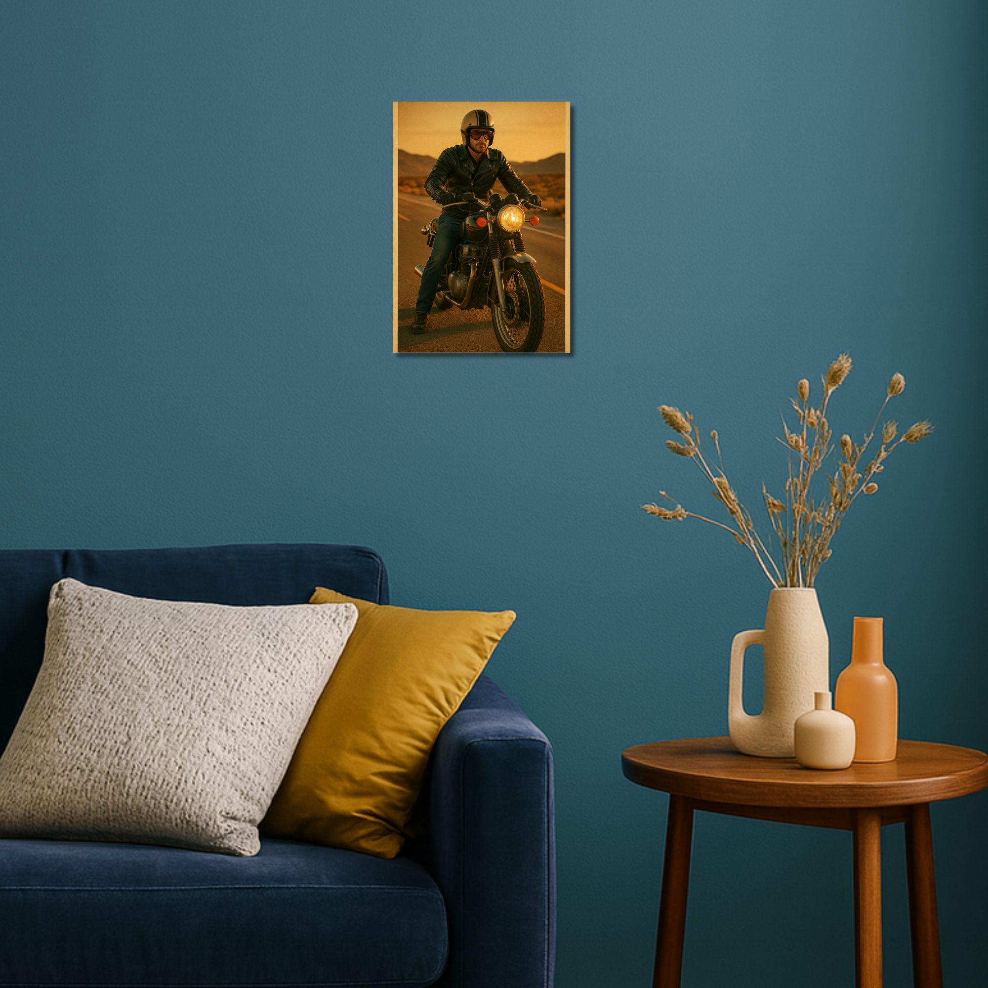 Vintage Biker Poster A4 image 2
