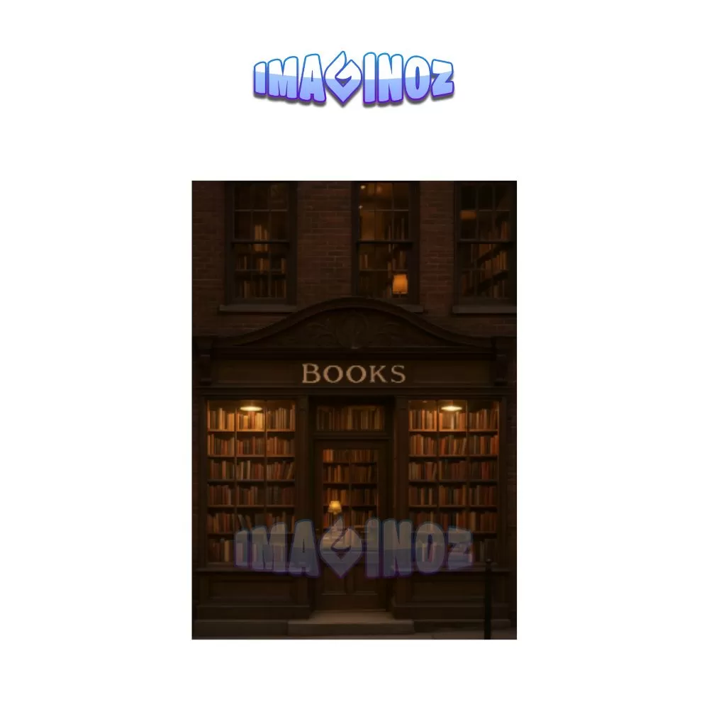 Vintage Bookstore Aesthetic Poster A4