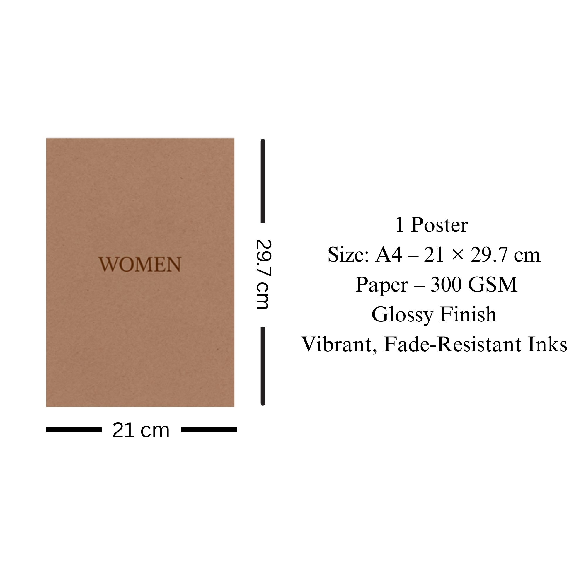 Women Minimal Typography Poster A4 image 3