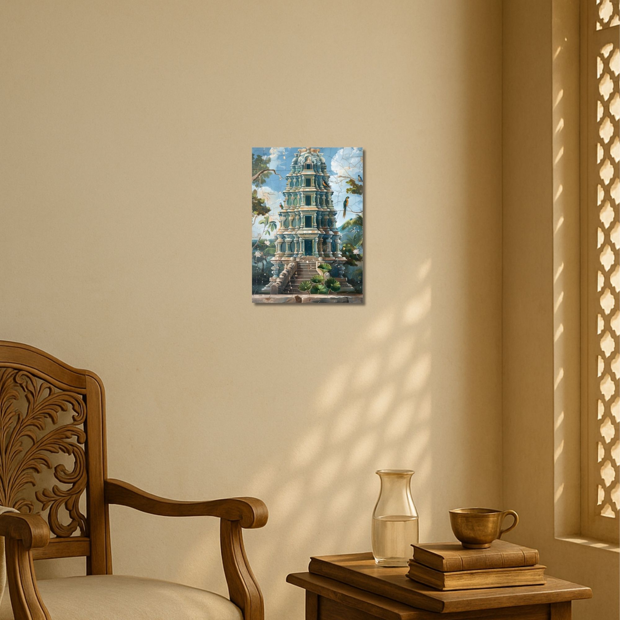 Ancient Indian Temple Poster A4 | Cultural Heritage Wall Art image 2