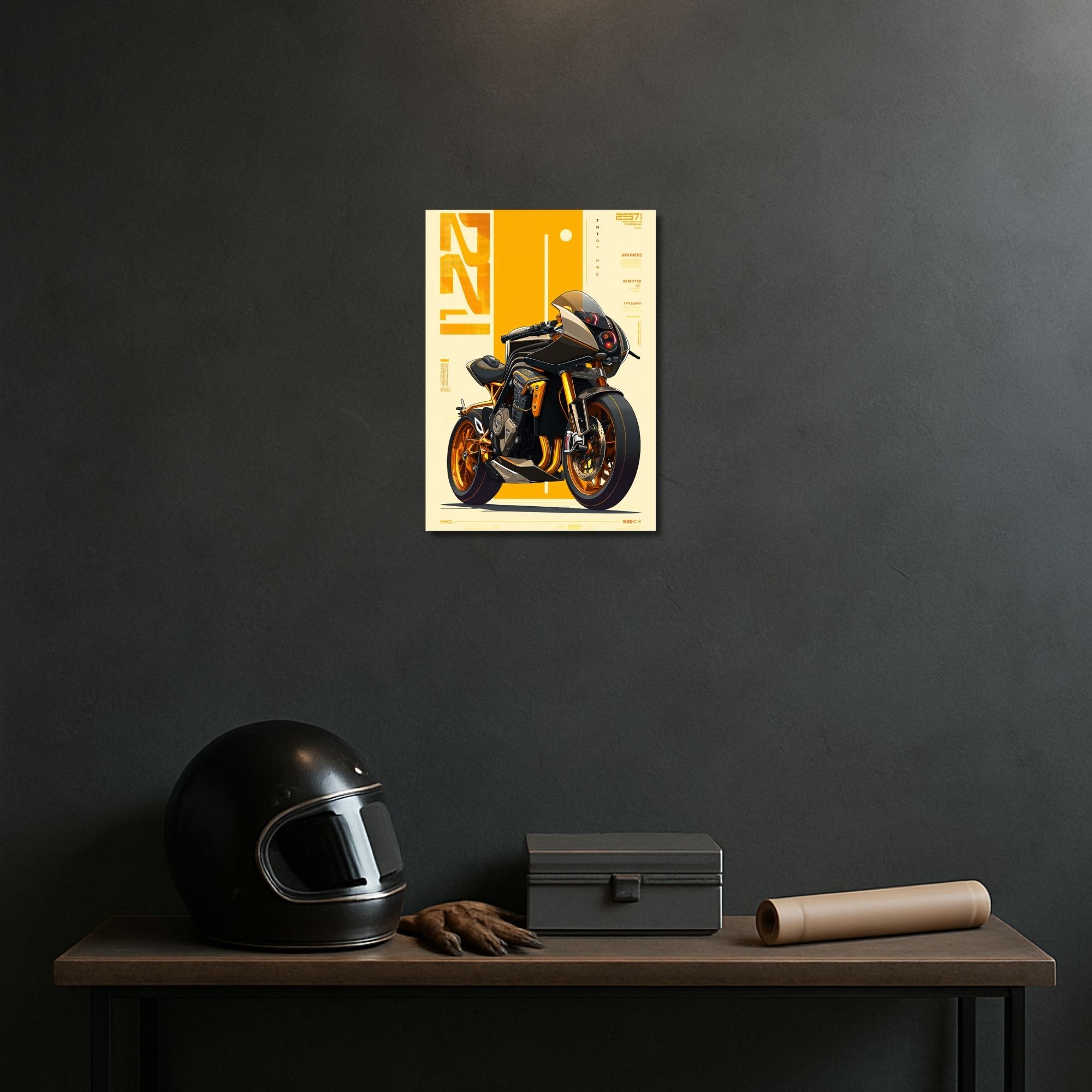 Futuristic Superbike Poster A4 | Tech-Inspired Motorcycle Wall Art image 2