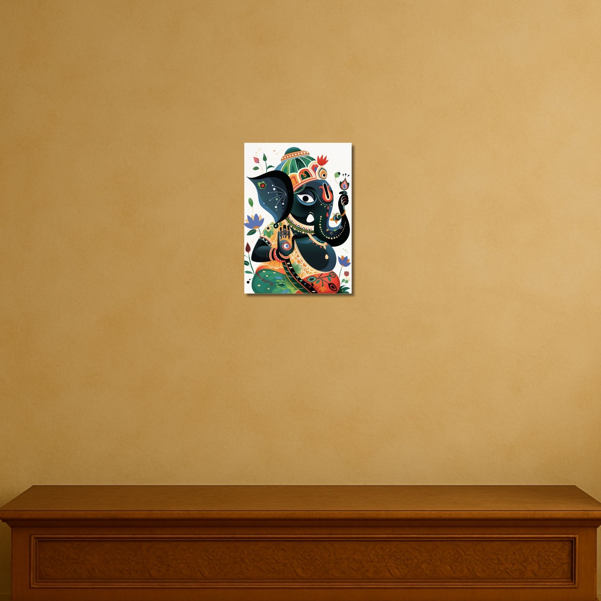 Lord Ganesha Poster A4 | Indian Culture Spiritual Wall Art image 2