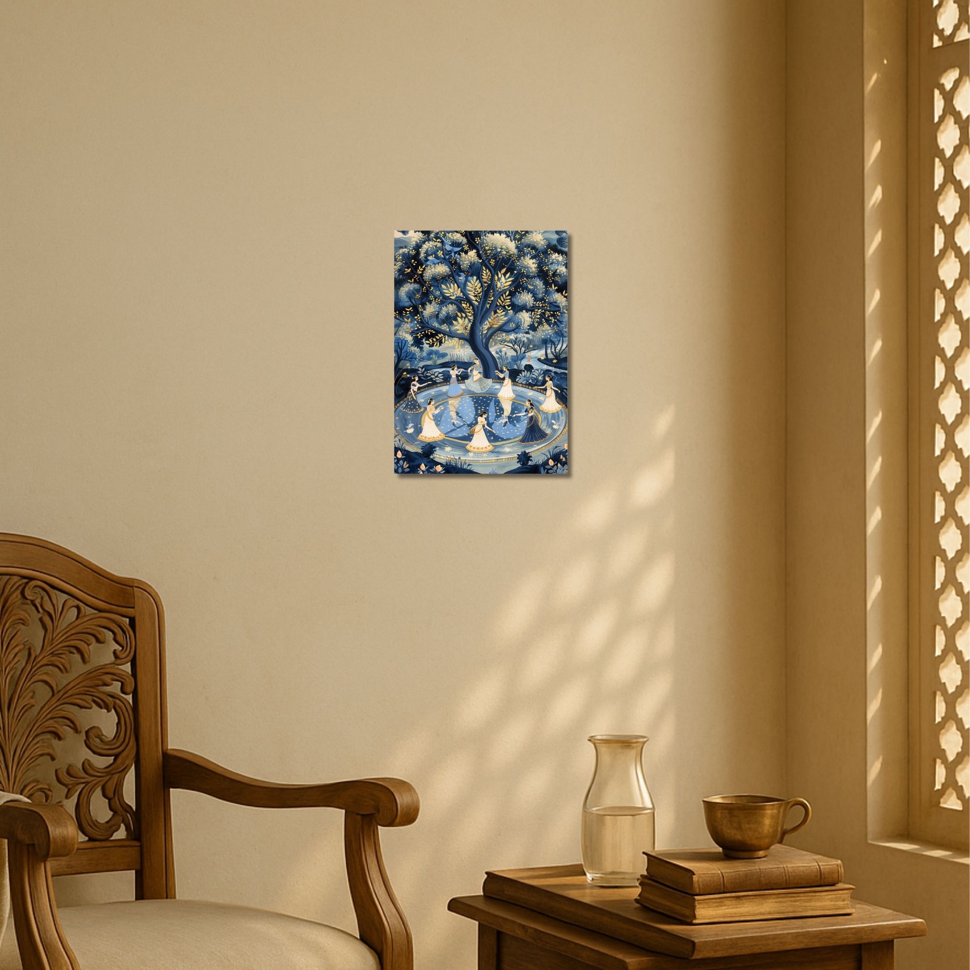 Radha Krishna Raas Leela Poster A4 | Traditional Indian Culture Wall Art image 2