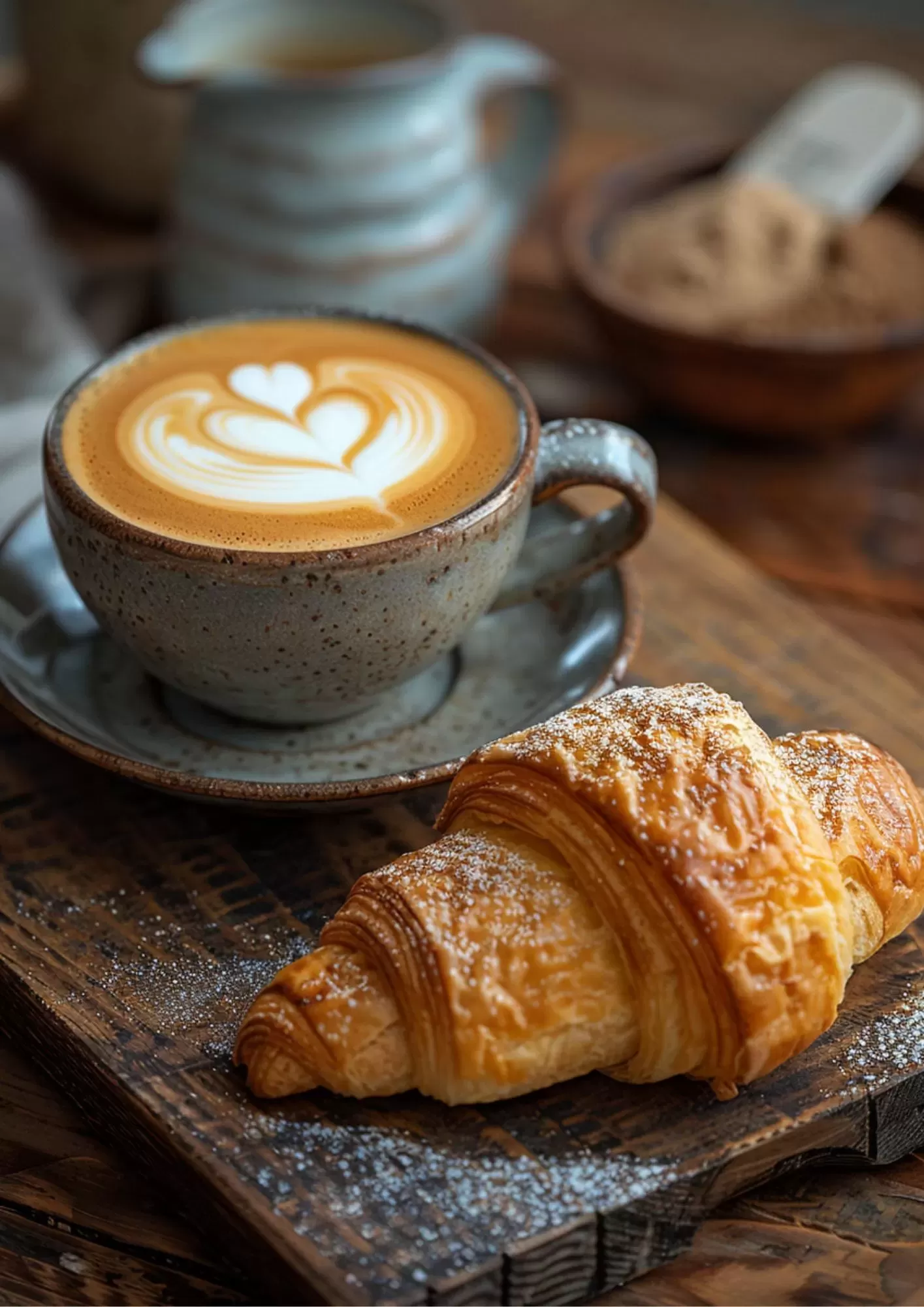 Café Vibes A4 Poster Collection – Warm Coffee & Pastry Photography Art