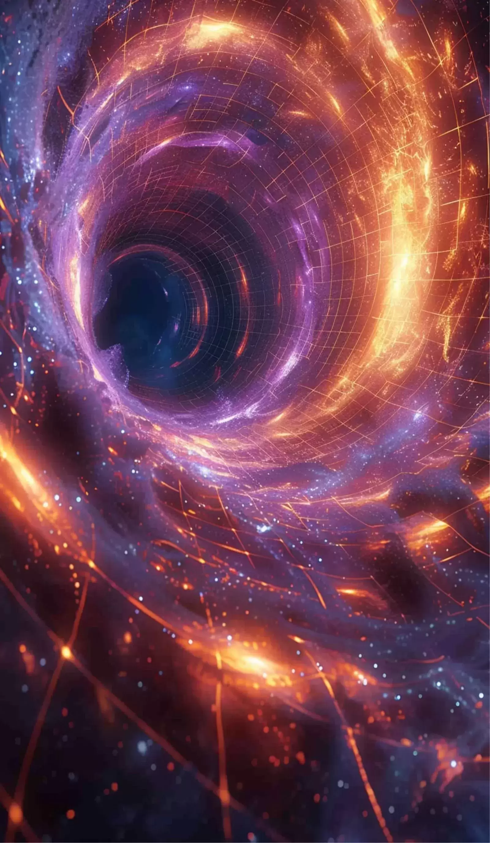 Cosmic Galaxy A4 Wall Art – Space, Astronaut & Planet Posters for Room Decor - Cosmic Wormhole Spiral – Sci-Fi Space Tunnel A4 Poster