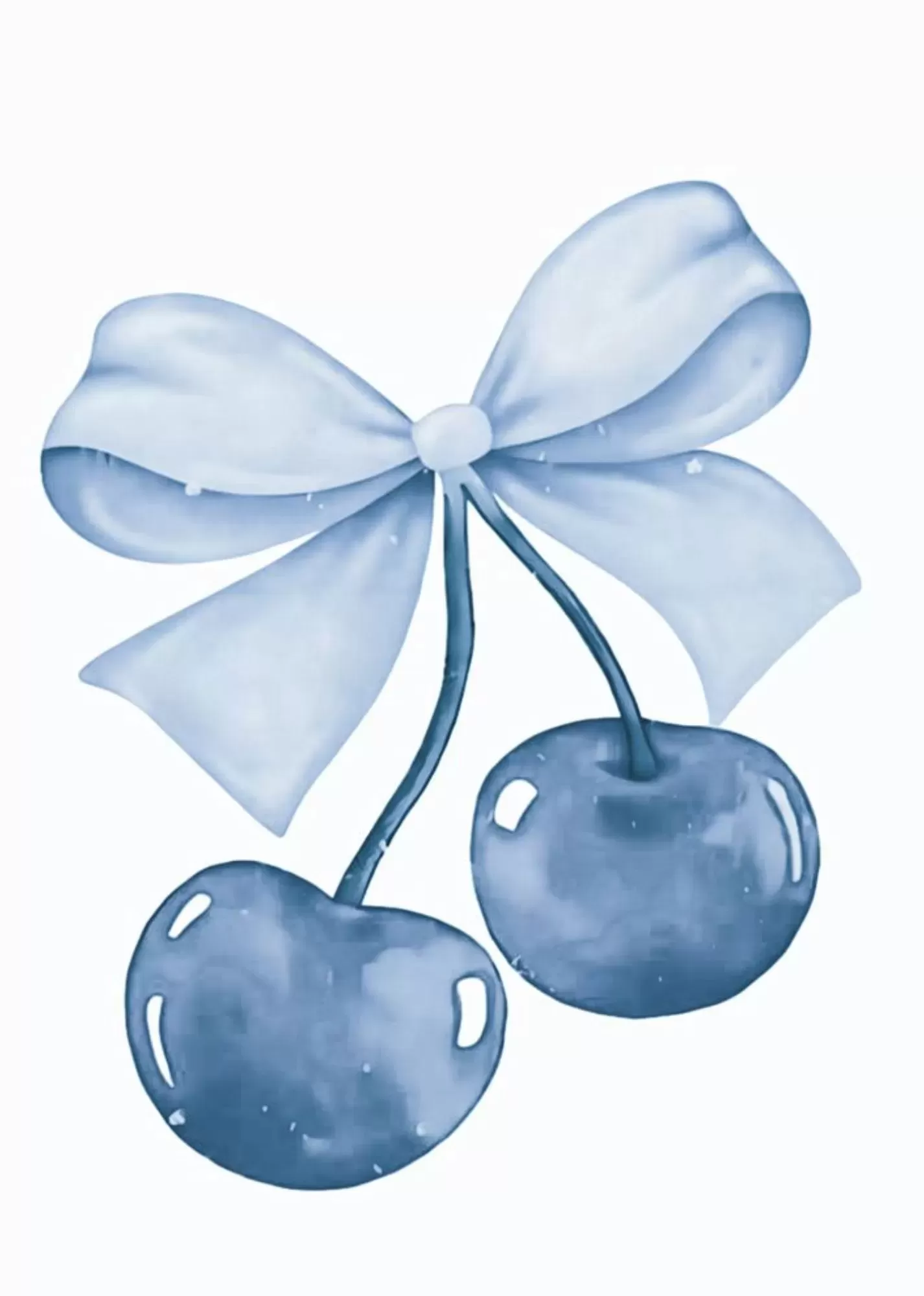 A5 Blue Aesthetic Motivational Typography Poster – What You’re Choosing - A5 Blue Aesthetic Bow & Cherry Illustration Poster – Cute Minimal Art