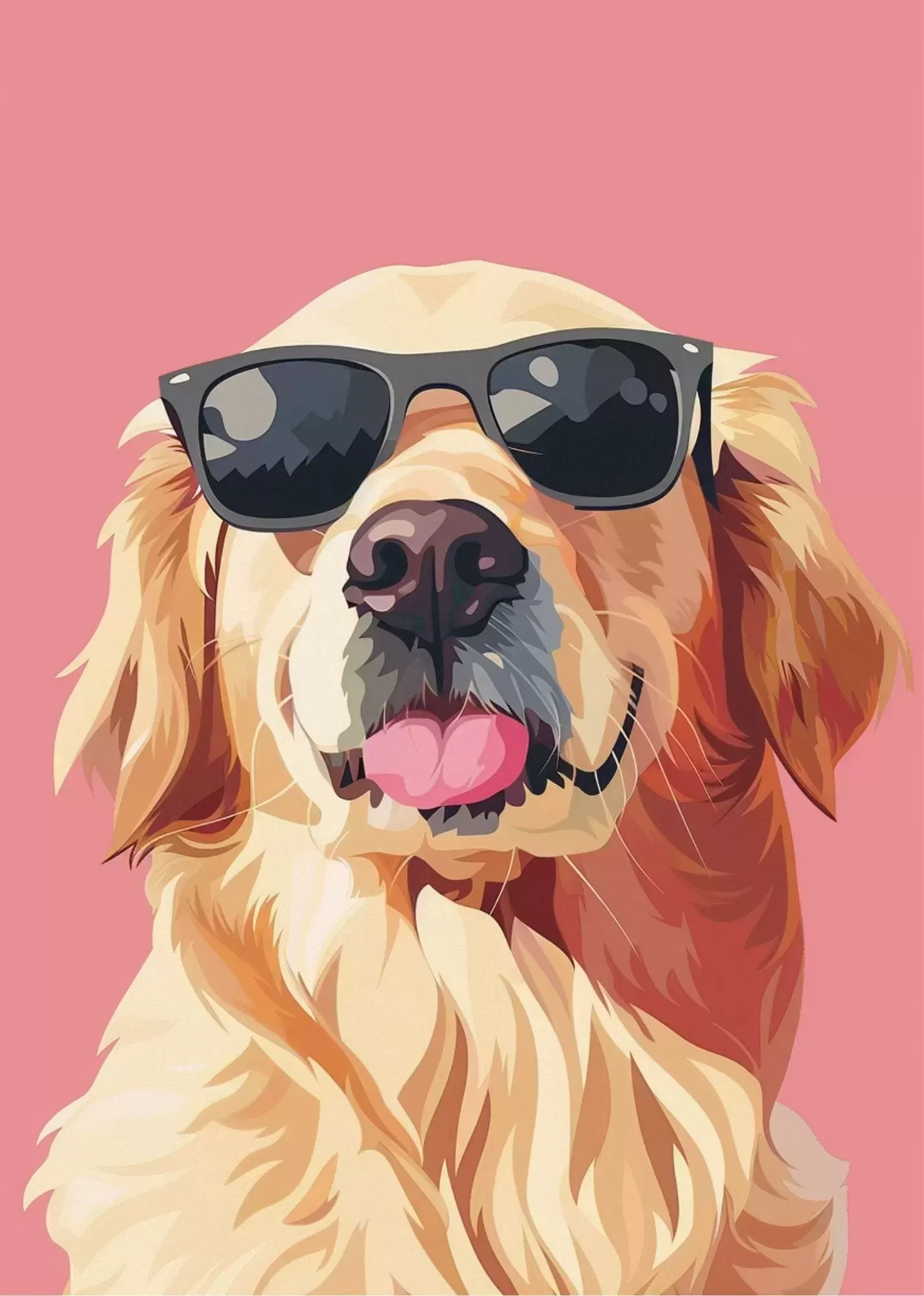 Aesthetic Cat & Butterfly Minimal Poster - Cool Dog With Sunglasses Art Poster