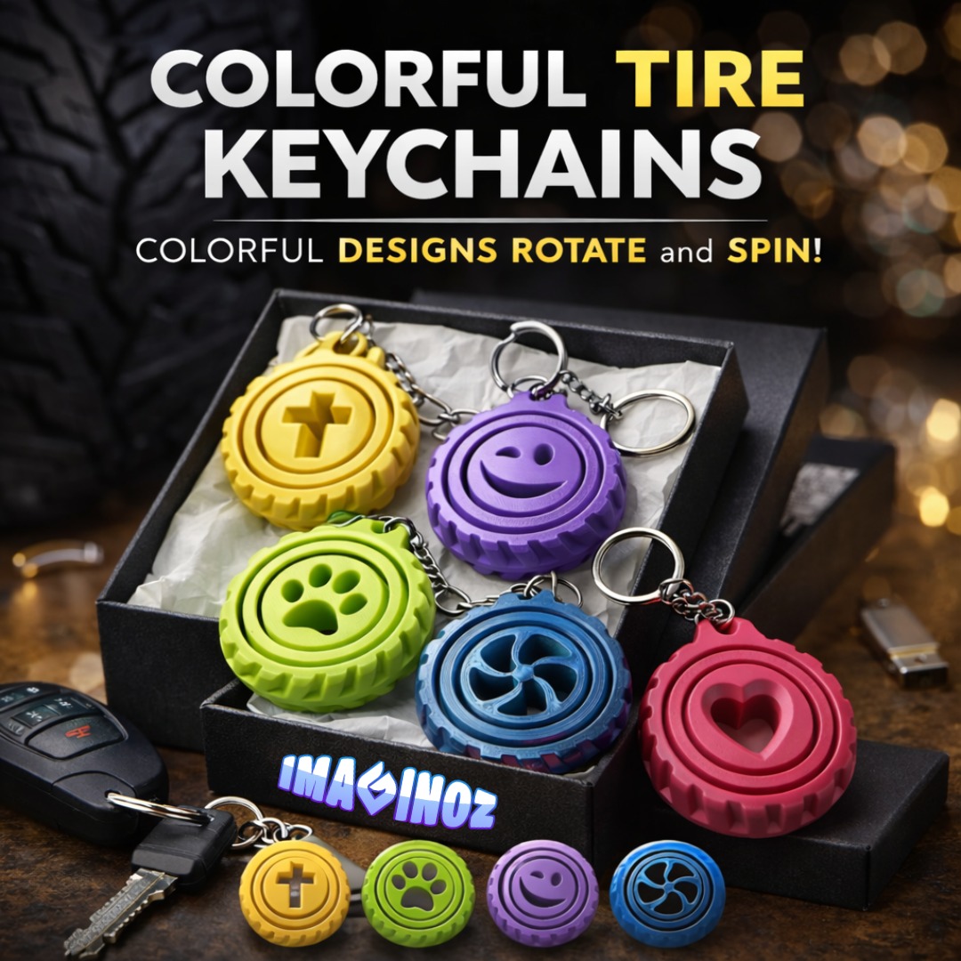 Dog Paw Tire Keychain image 2