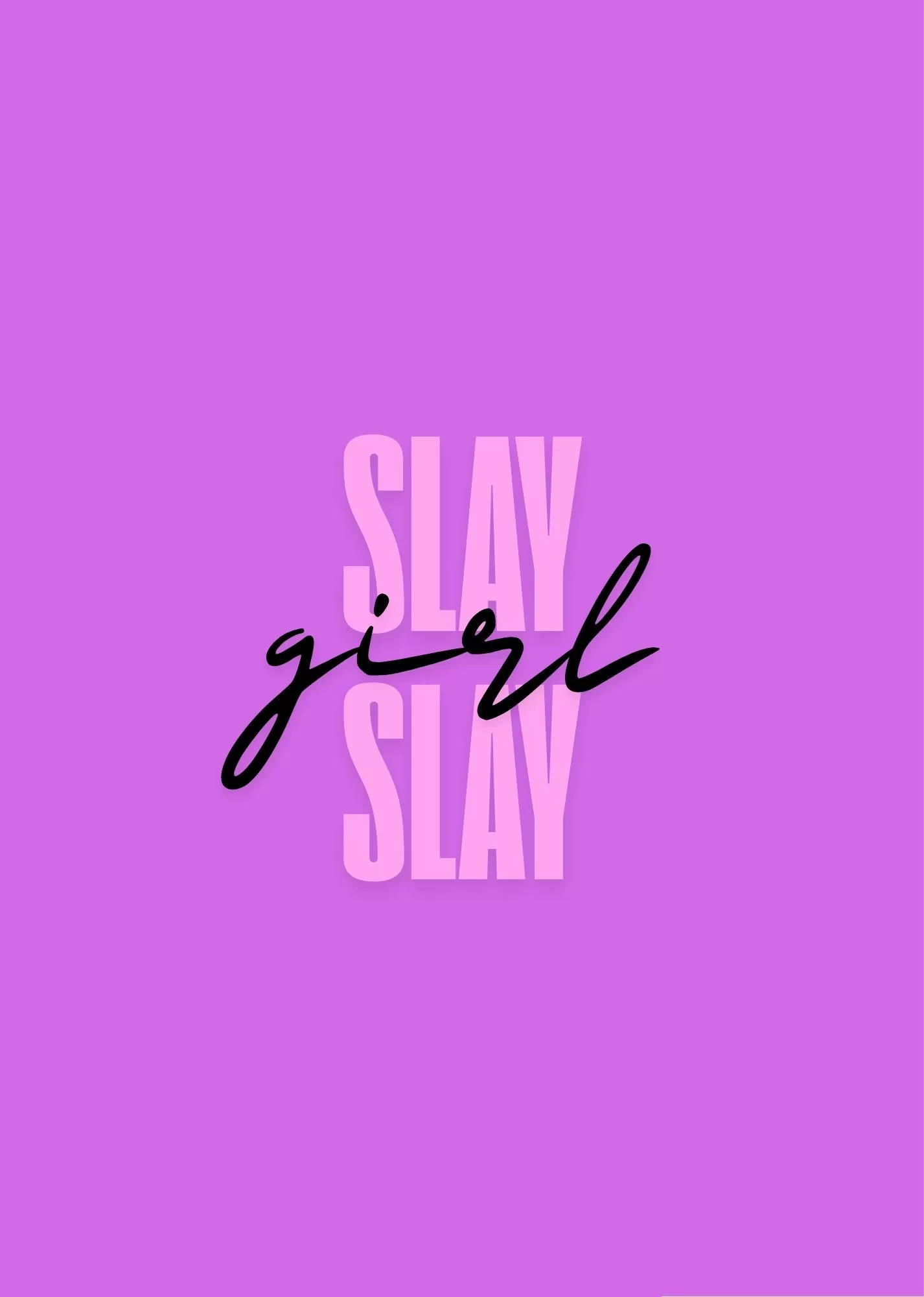 Love All We Need – Pink Typographic Wall Art - Slay Girl – Bold Feminine Quote Wall Art