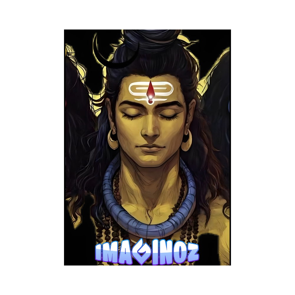 Mahadev Trikal Split Poster – Minimal Spiritual Wall Art (3-Panel Set) image 6