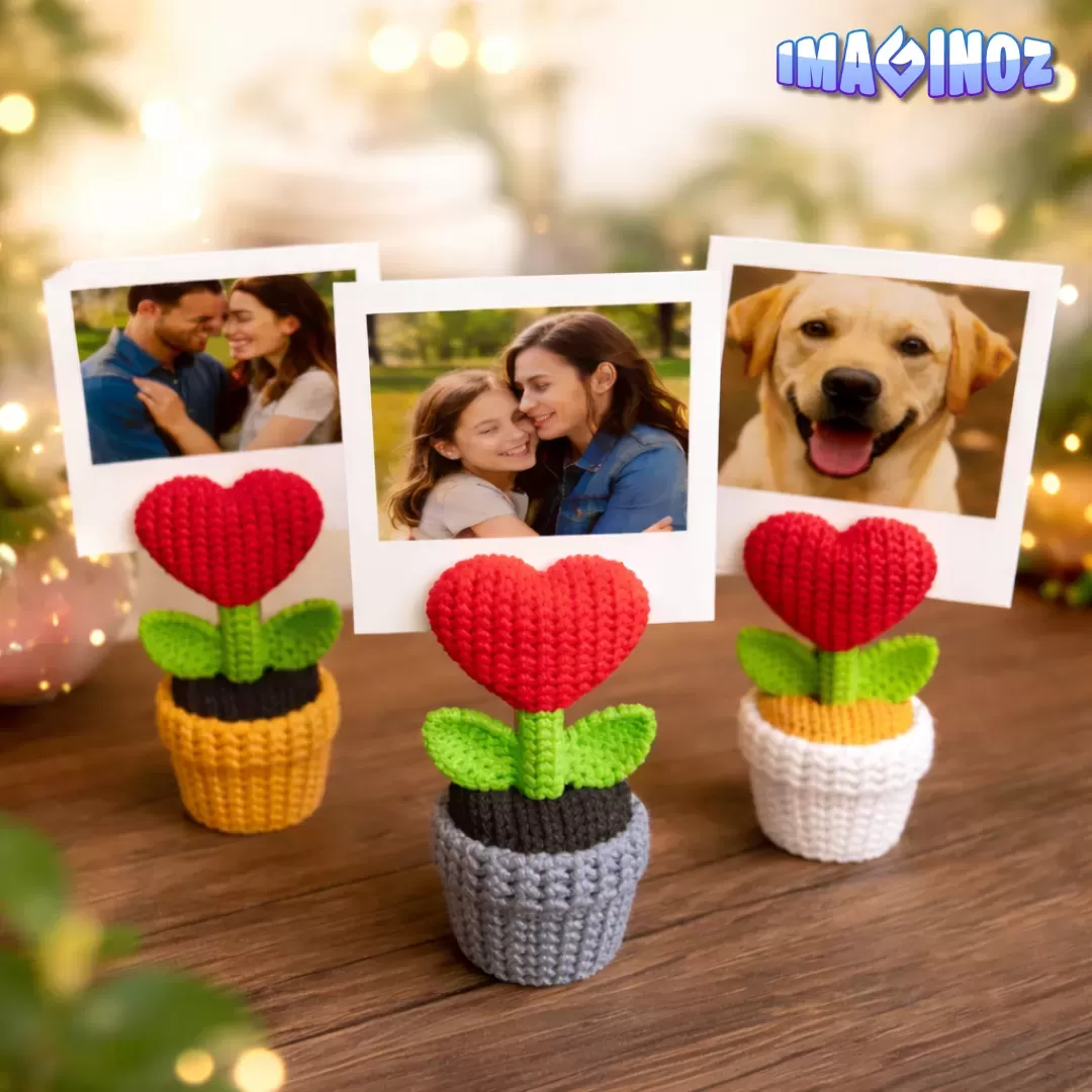 Heart Photo Holder Plant – Romantic Valentine Gift