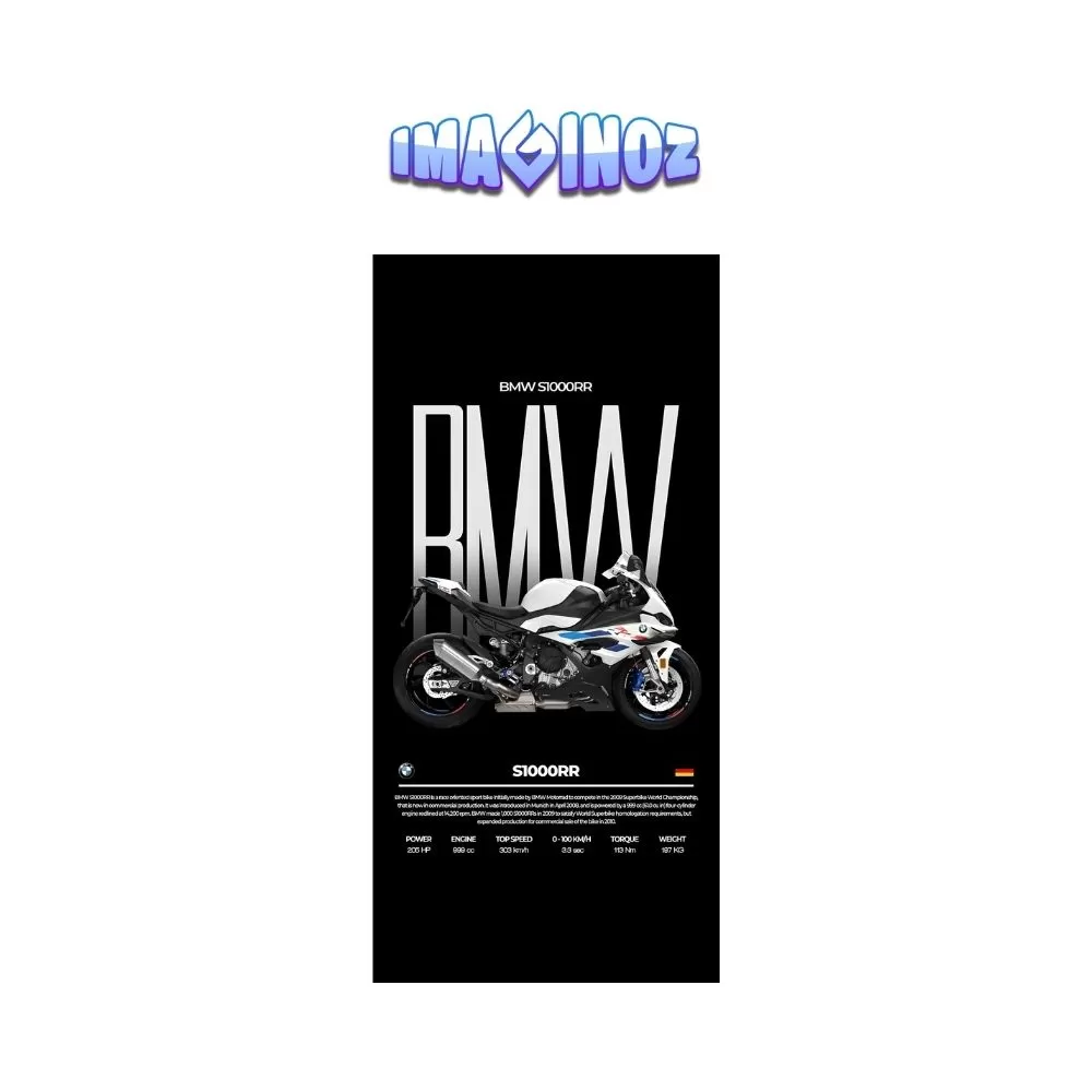 BMW S1000RR Superbike Poster