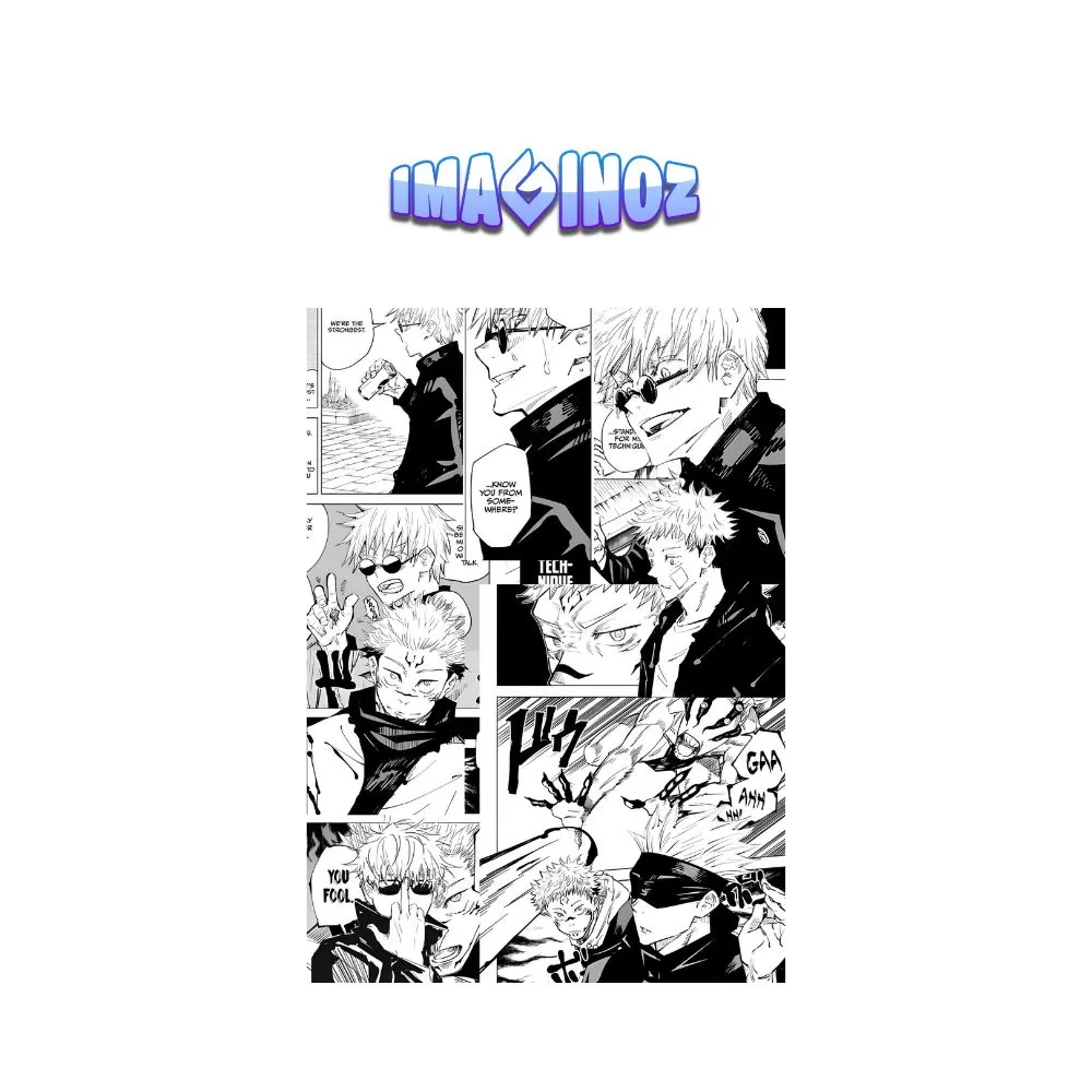 Gojo Sukuna Manga Panel Anime Poster A5