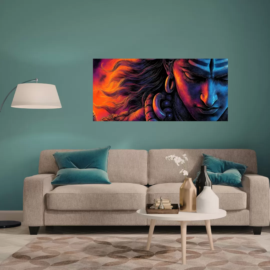 Mahadev Agni Dhyan Art Poster (12×25 Inch) — 350 GSM Laminated | Imaginoz image 2