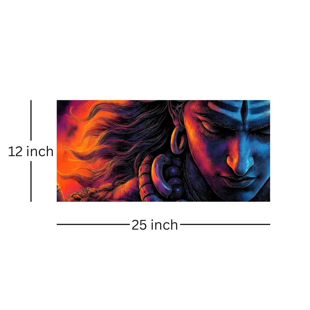 Mahadev Trishakti Divine Art Poster (12×25 Inch) — 350 GSM Laminated | Imaginoz image 3