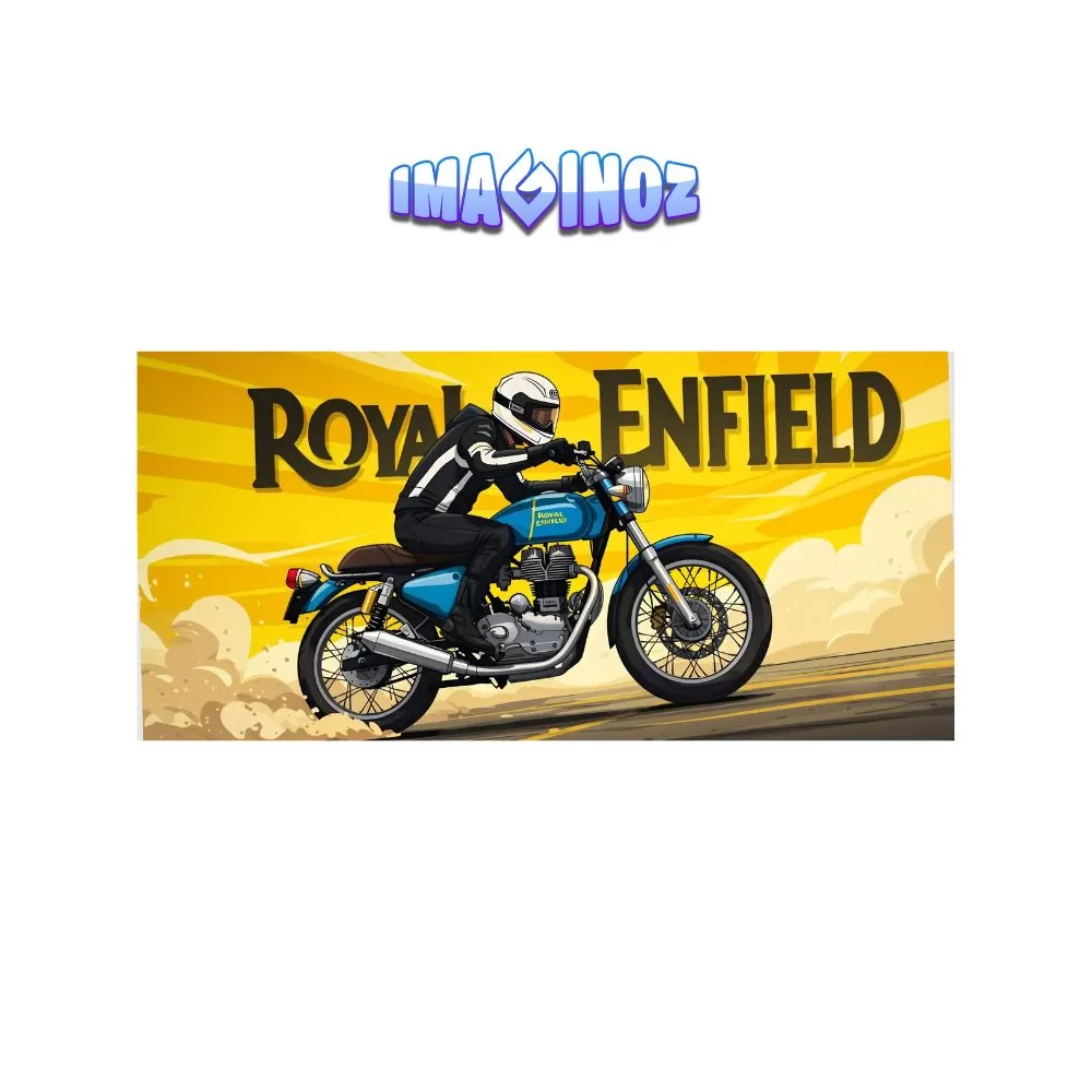 Royal Enfield Motorcycle Poster – 12×25 Inch Premium Bike Wall Art